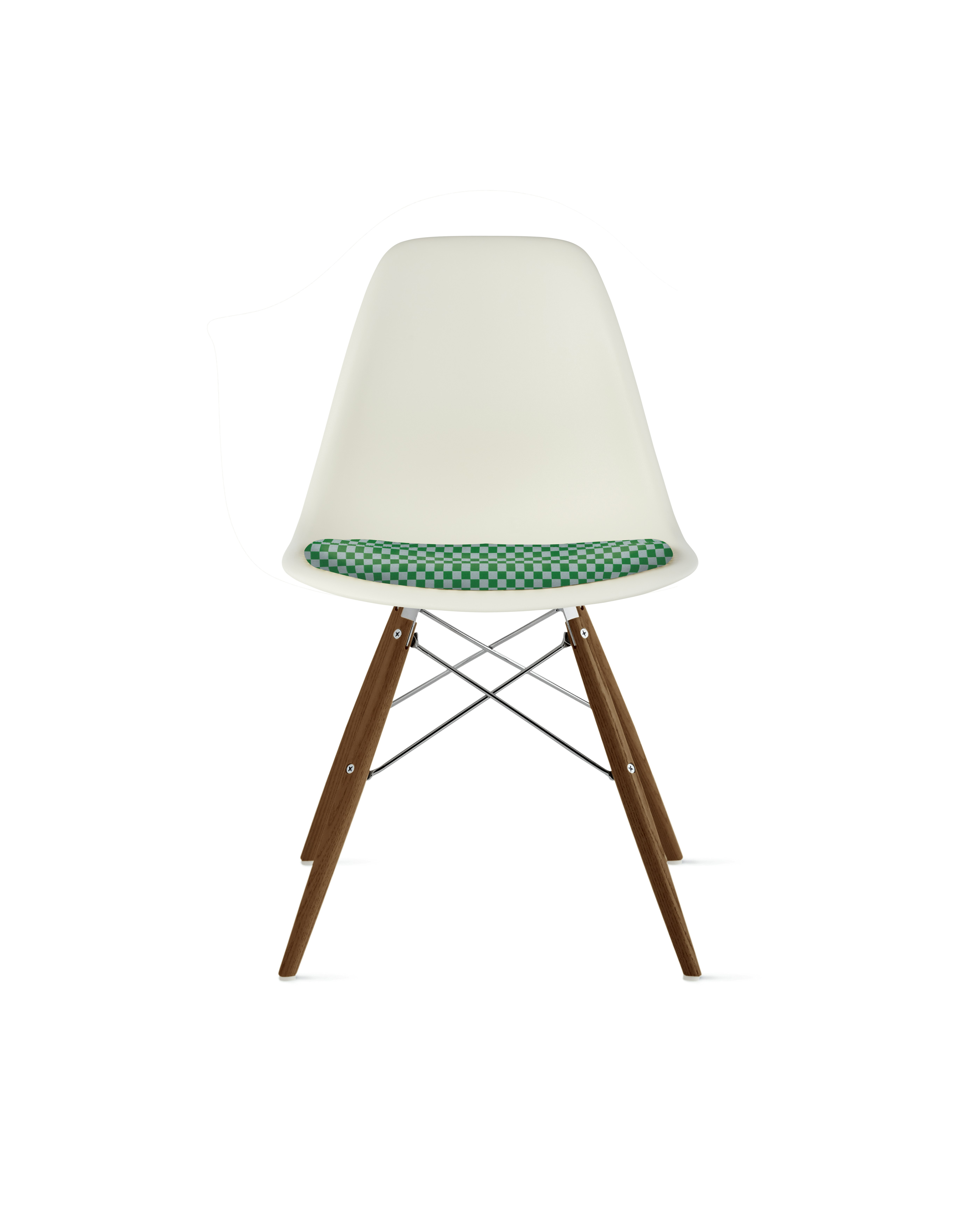 Eames Molded Plastic Side Chair with Seat Pad