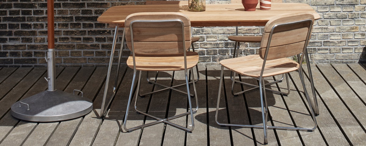 Capri Umbrella Stand in an outdoor deck setting
