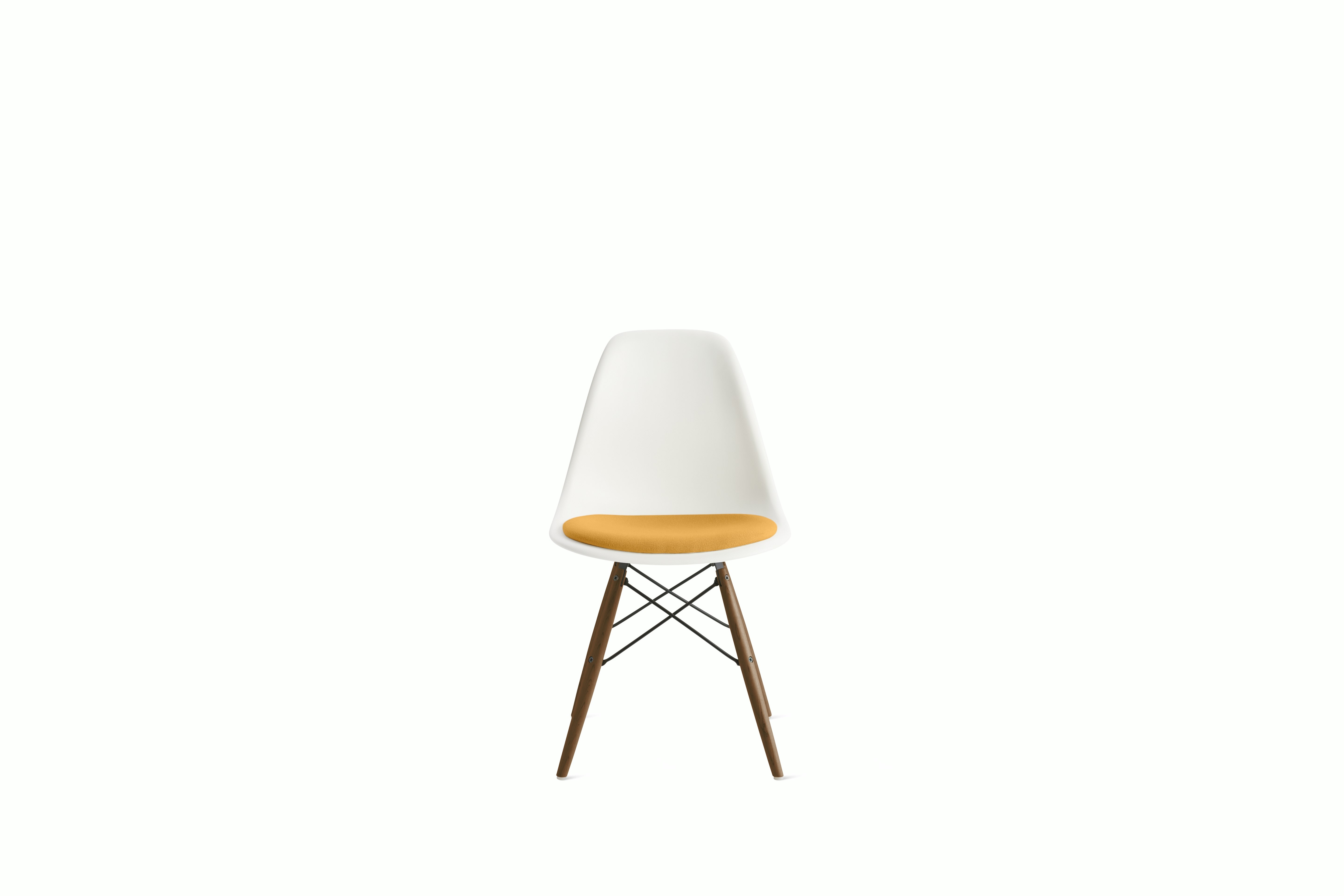 Eames Molded Plastic Side Chair with Seat Pad
