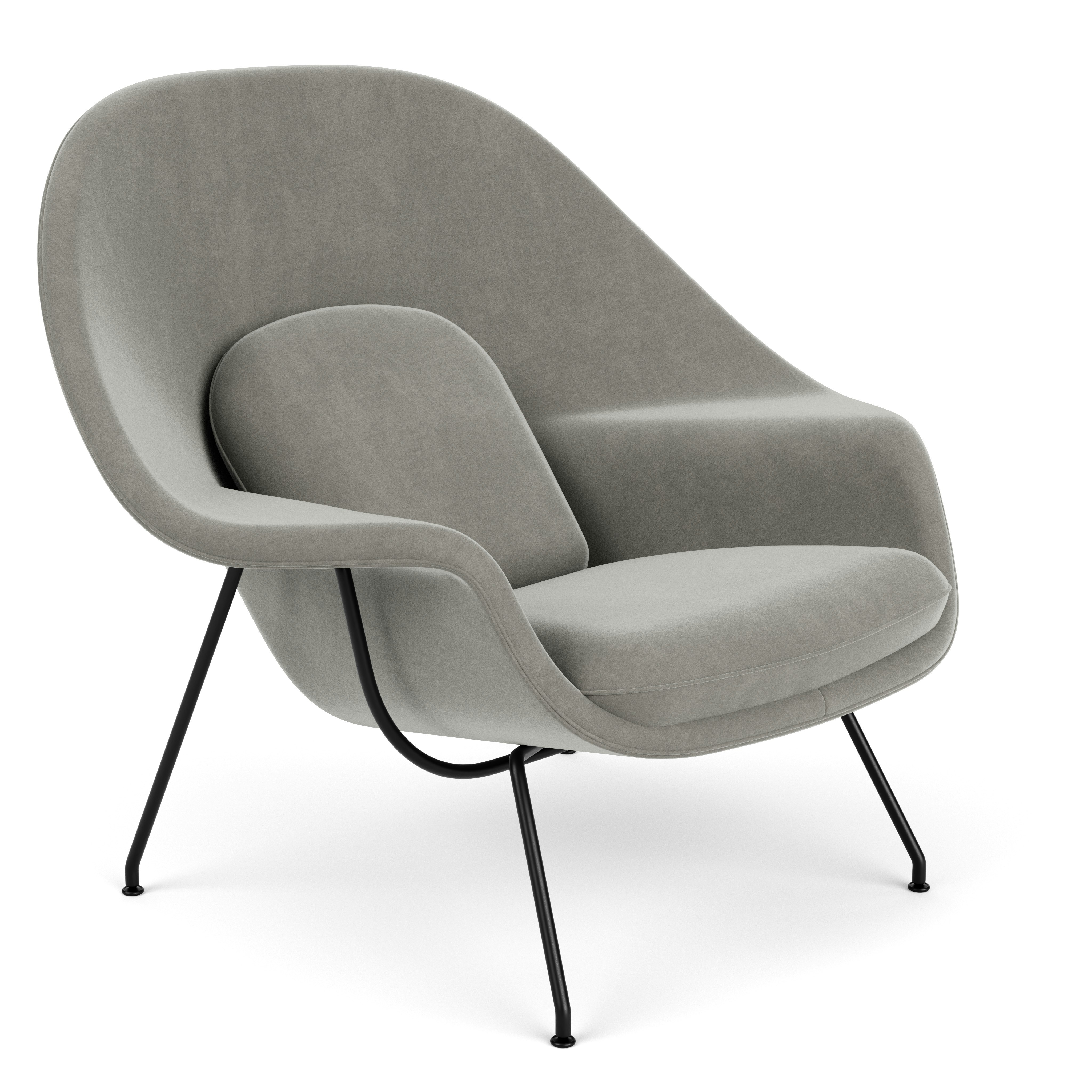 Womb Chair - Medium,  Knoll Velvet,  Cirrus,  Black