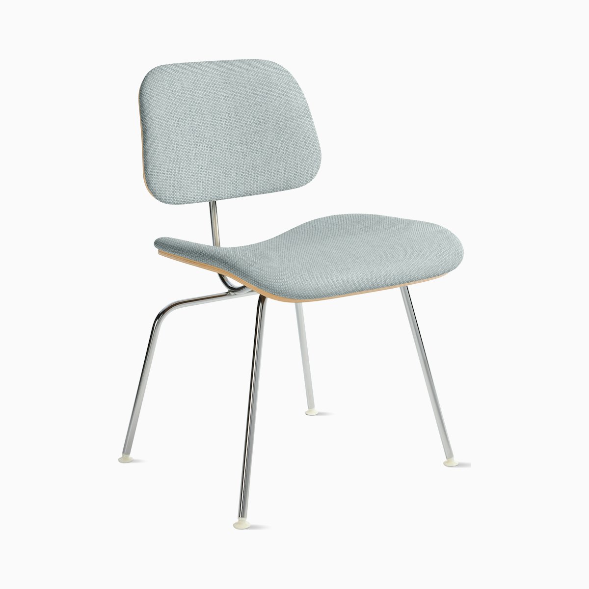 Eames Molded Plywood Dining Chair Metal Base (DCM) Eames Molded Plywood Dining Chair Metal Base (DCM), Upholstered