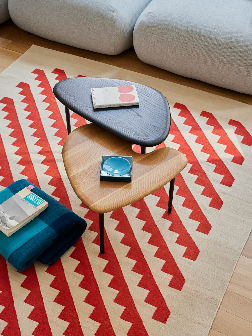Cyclade Tables and Girard Steps Rug