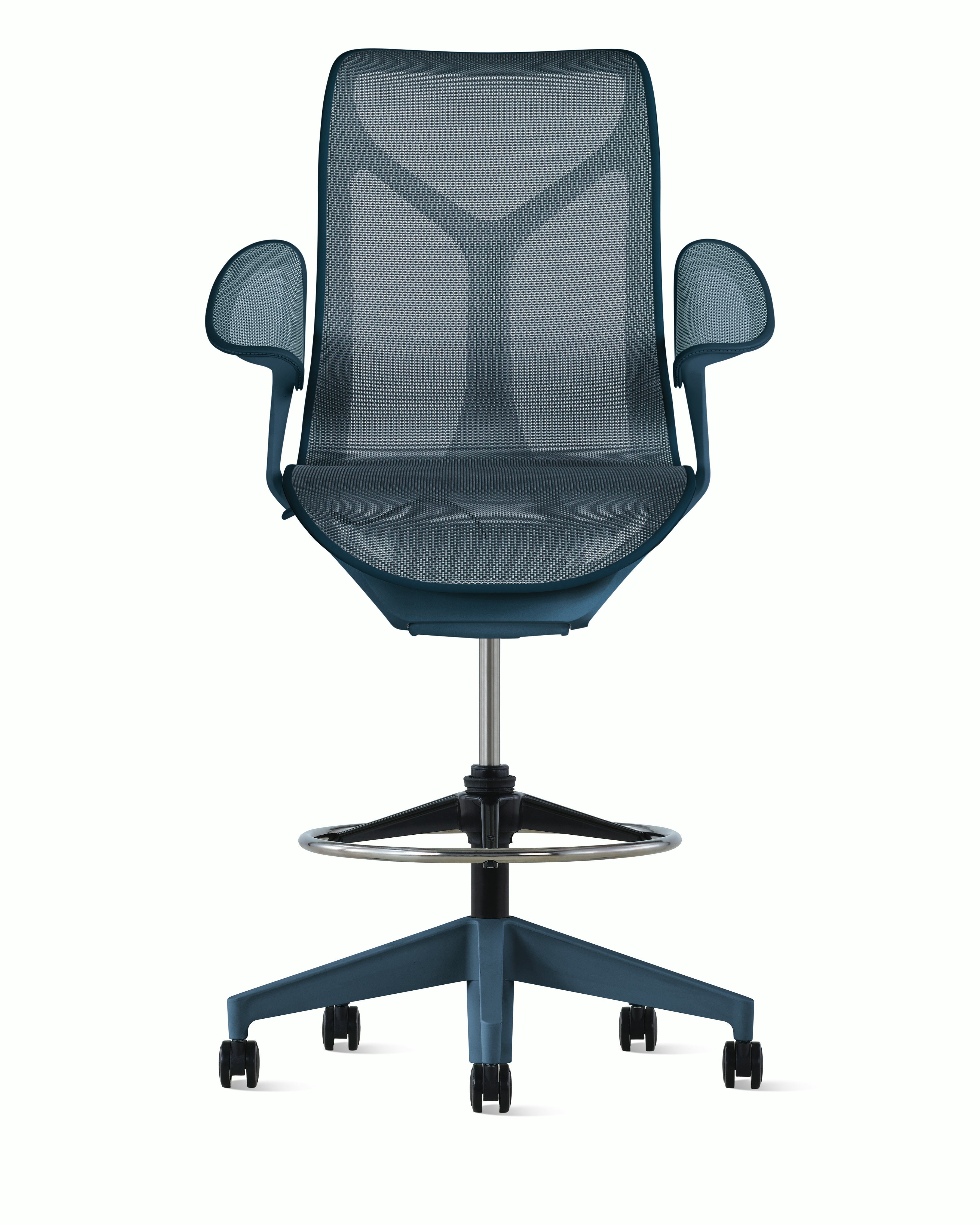 Cosm Stool Mid Back Leaf Arm