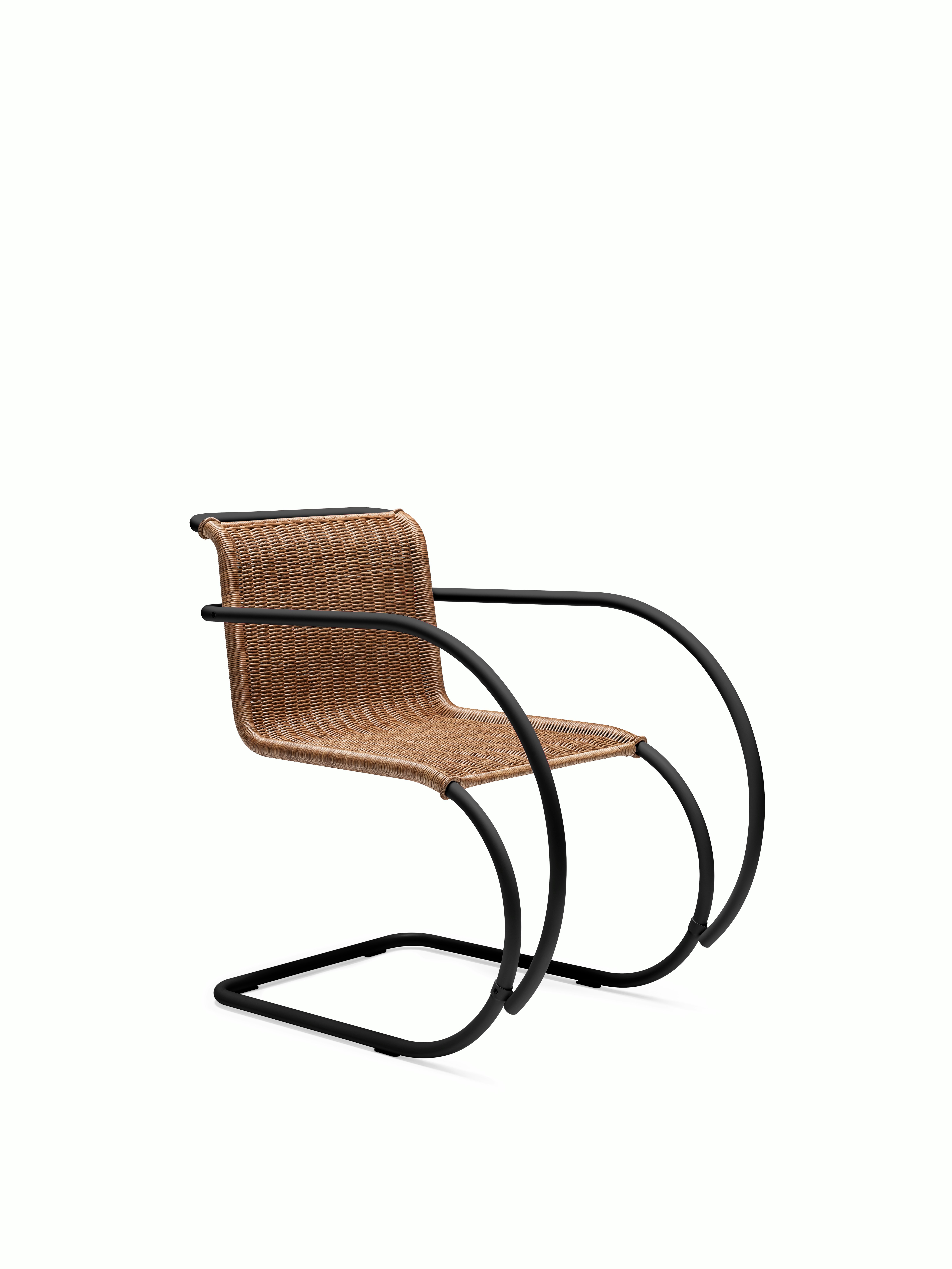 MR Armchair - Armchair, Rattan, Black