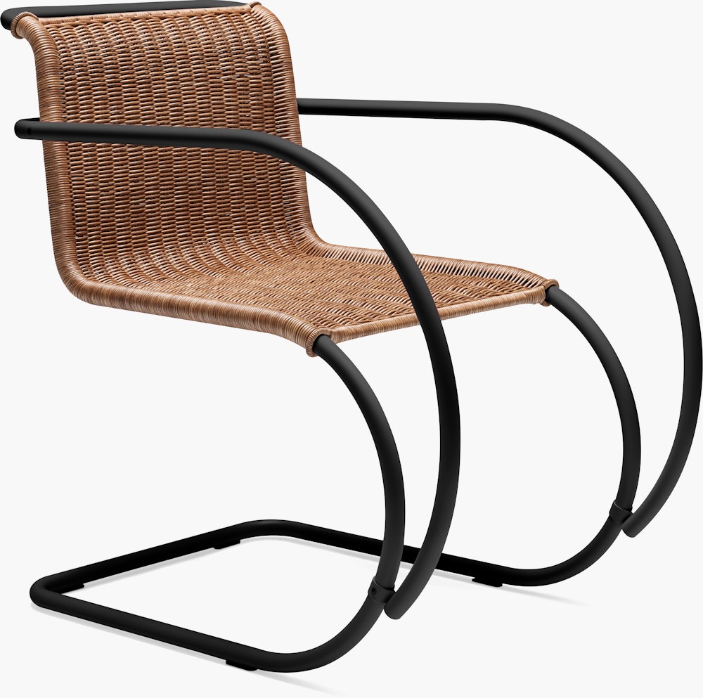 MR Armchair - Armchair, Rattan, Black