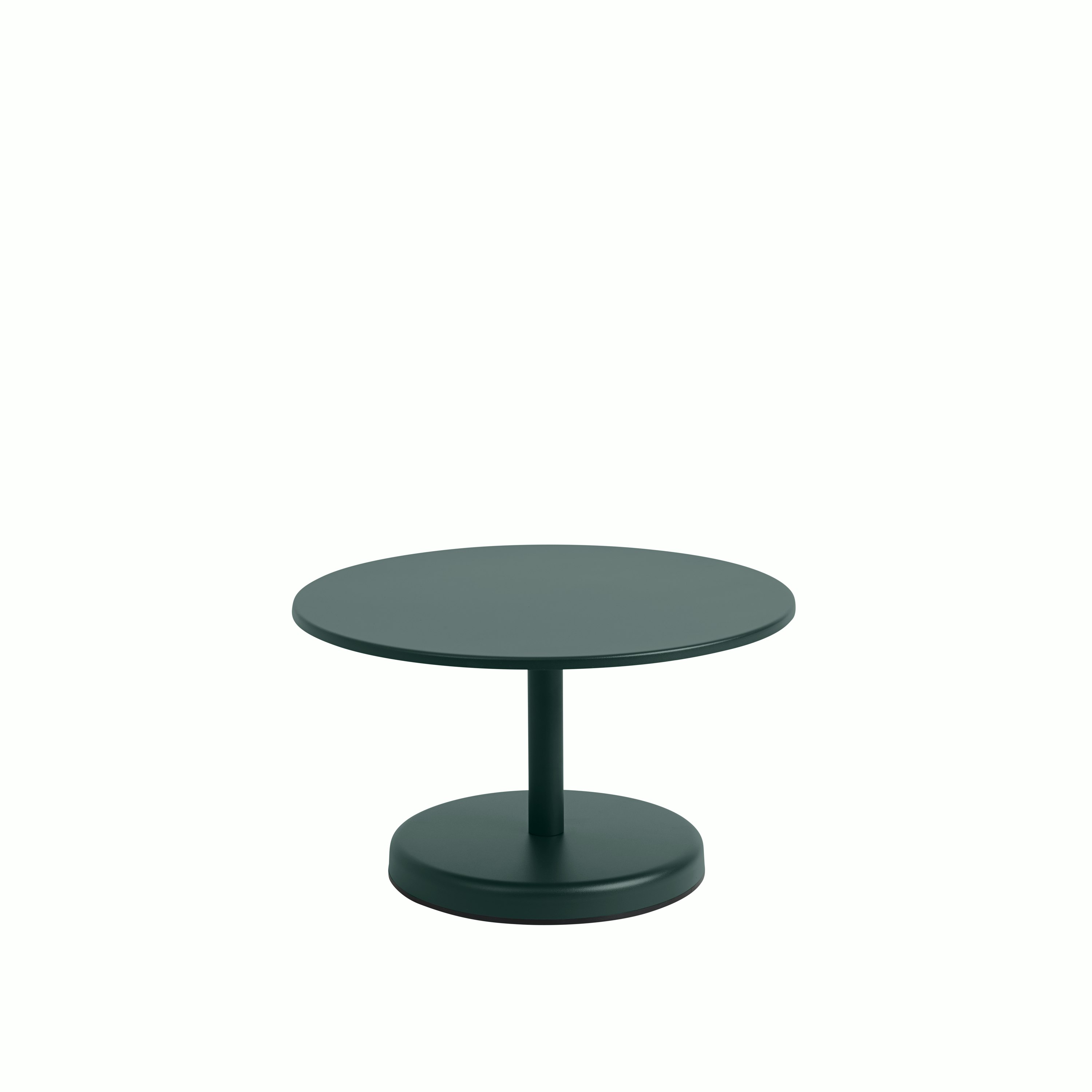 Linear steel coffee table 70 h40 dark green muuto