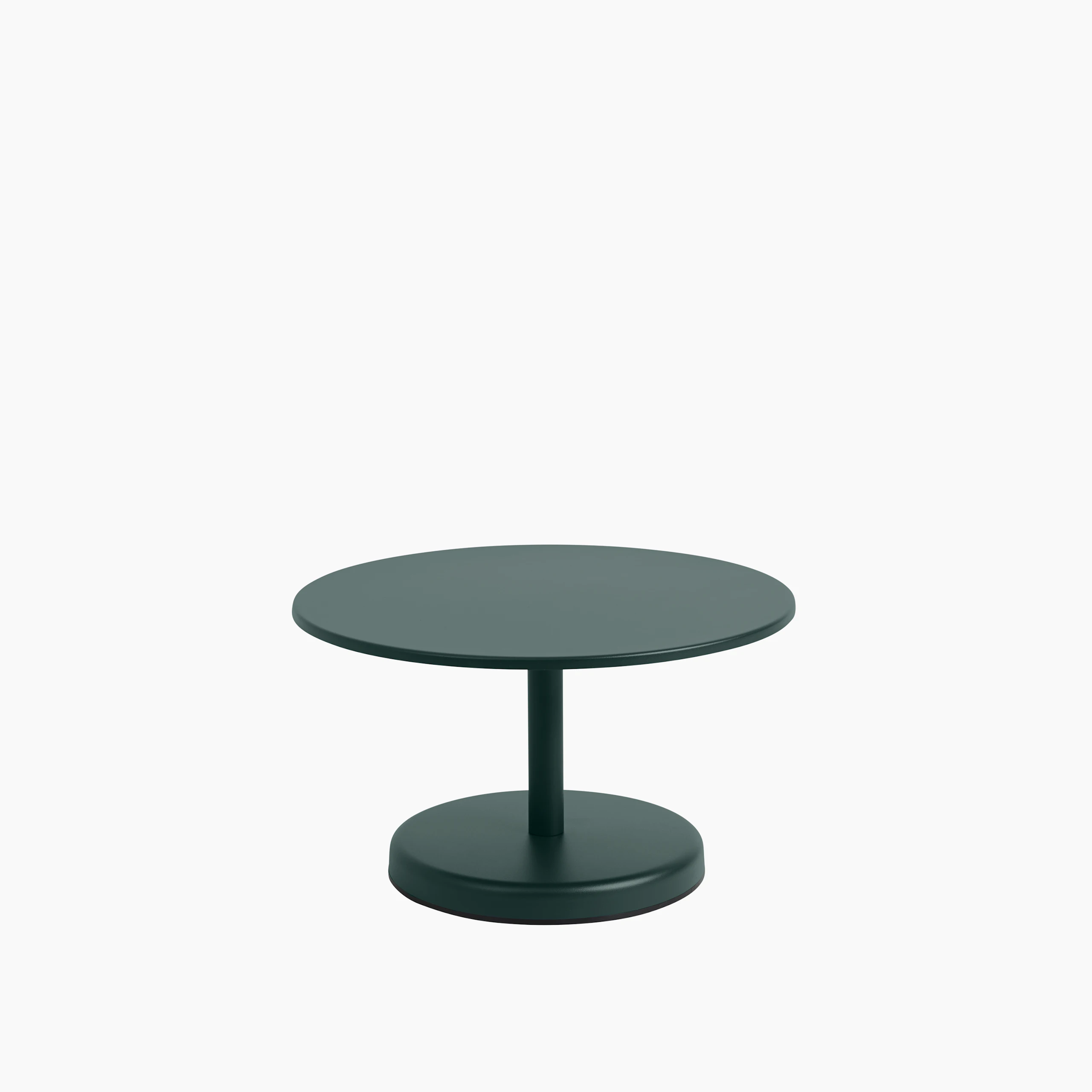 Linear steel coffee table 70 h40 dark green muuto