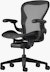 Aeron Onyx, basic back support, with no tilt limiter and adjustable arms