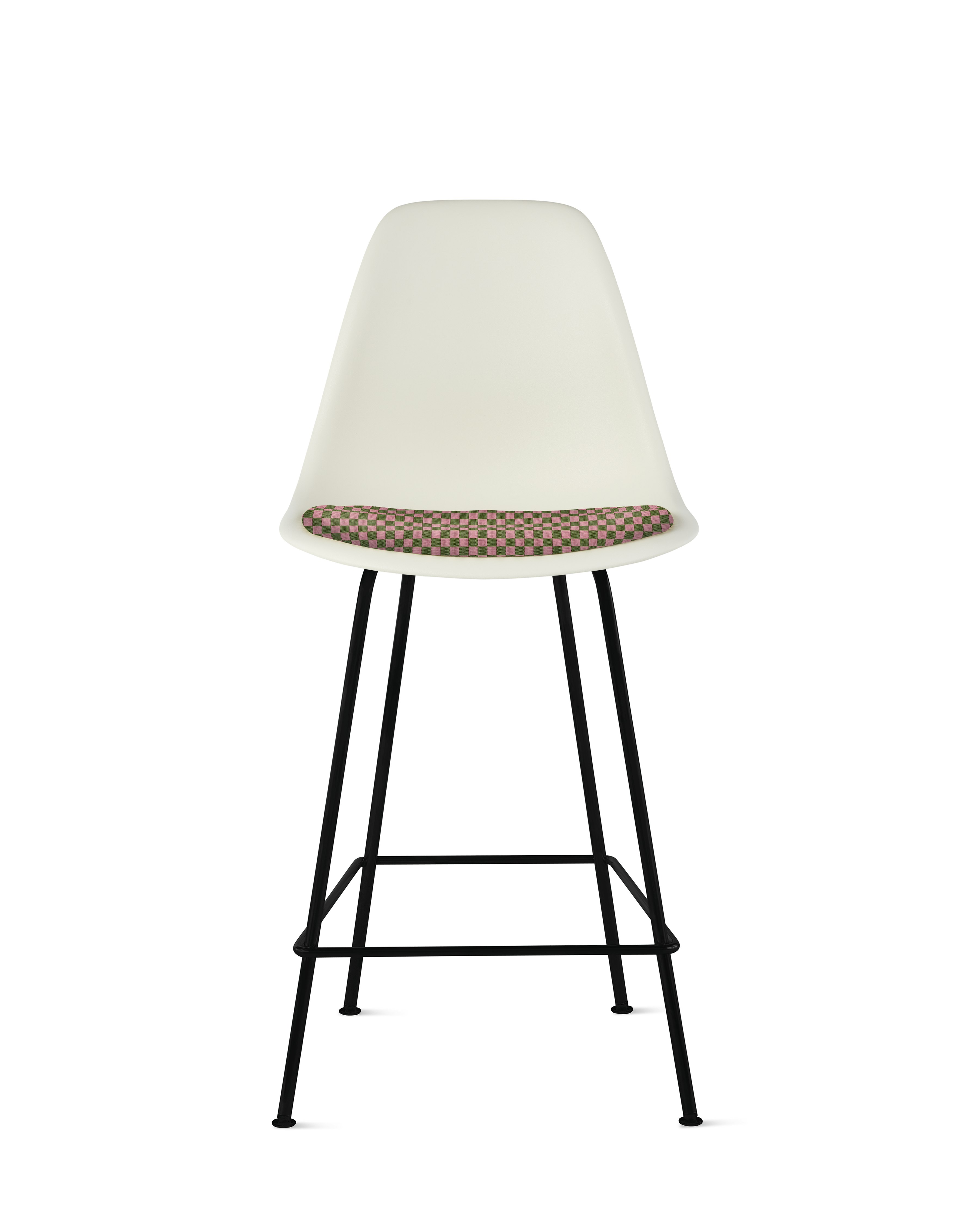 Eames Molded Plastic Stool with Seat Pad