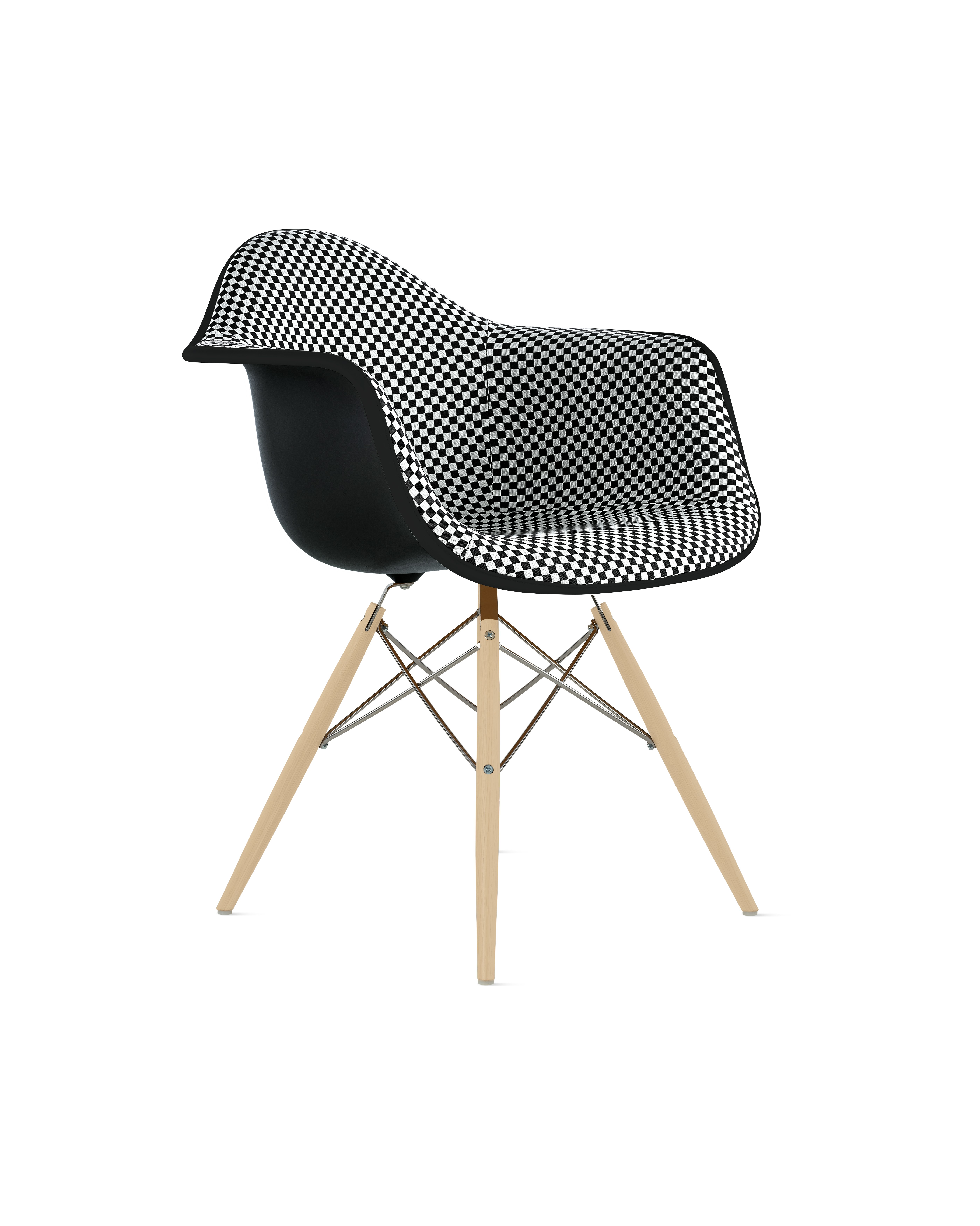 Eames Upholstered Molded Plastic Armchair