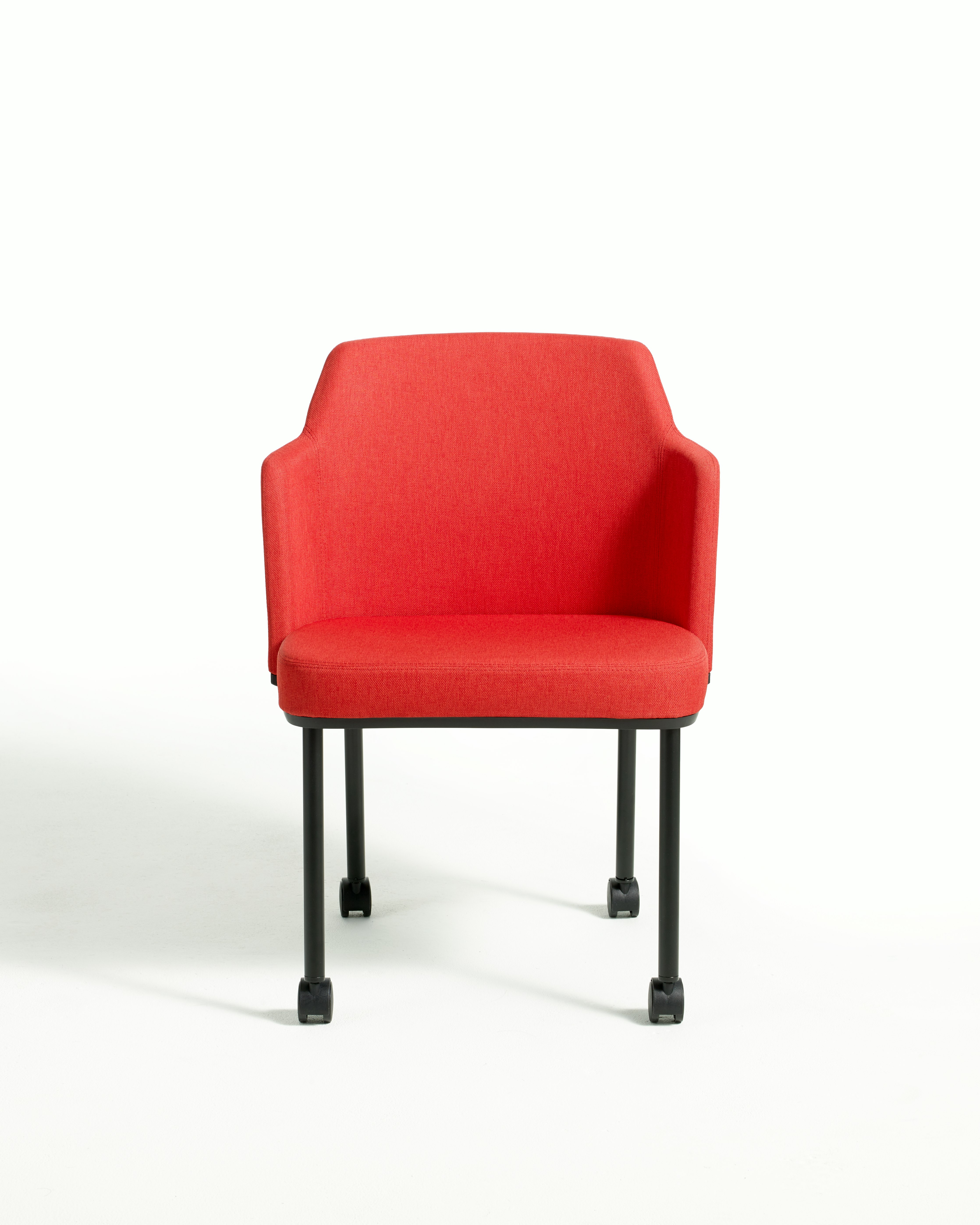 casters side seating mobile upholstered 4-leg 4 leg
