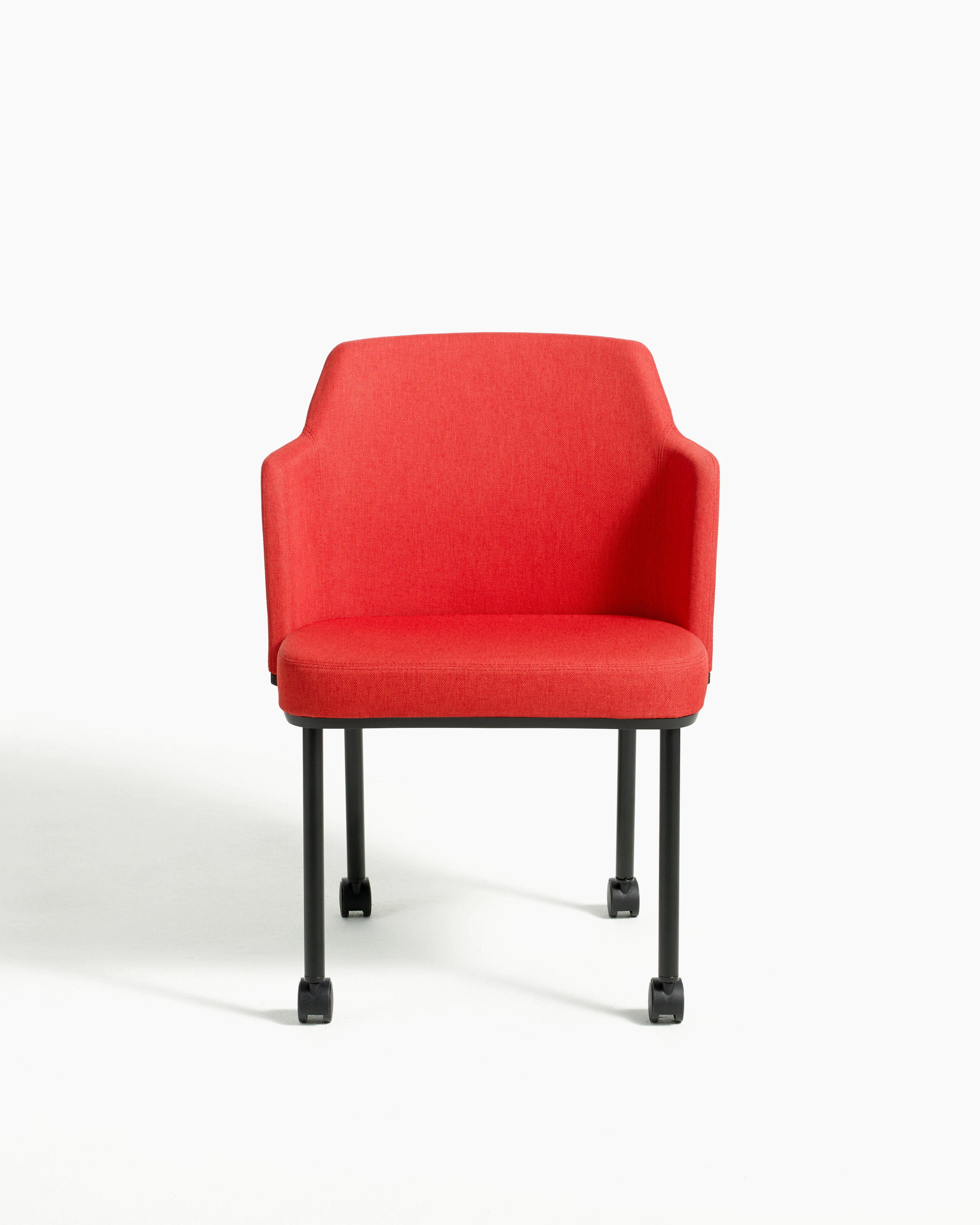 casters side seating mobile upholstered 4-leg 4 leg