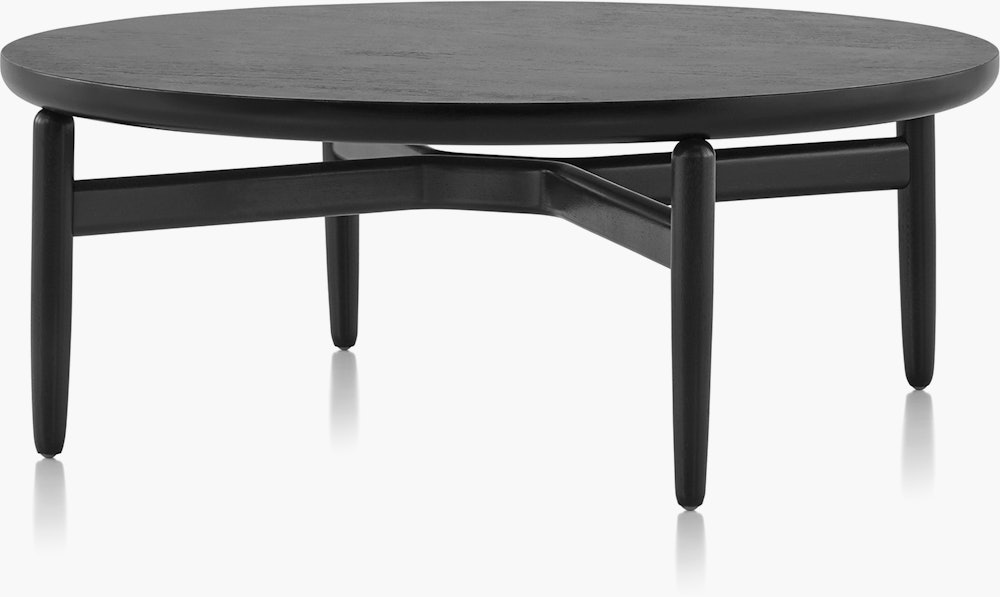 A Reframe Round Table in Ebony ash.