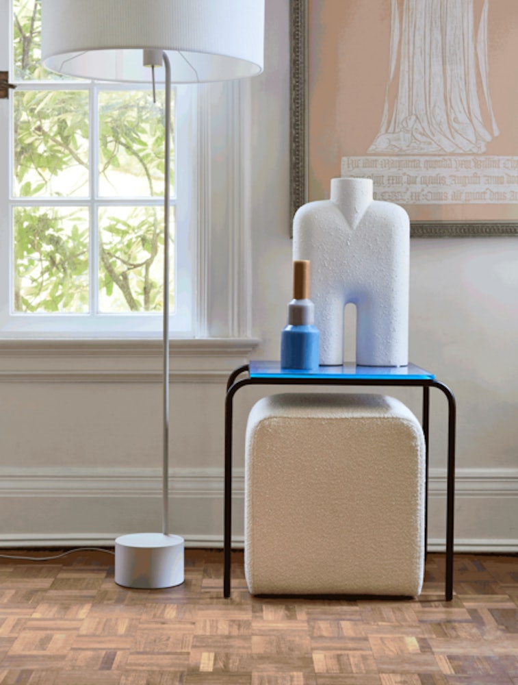 Fellow Nesting Table with Pouf