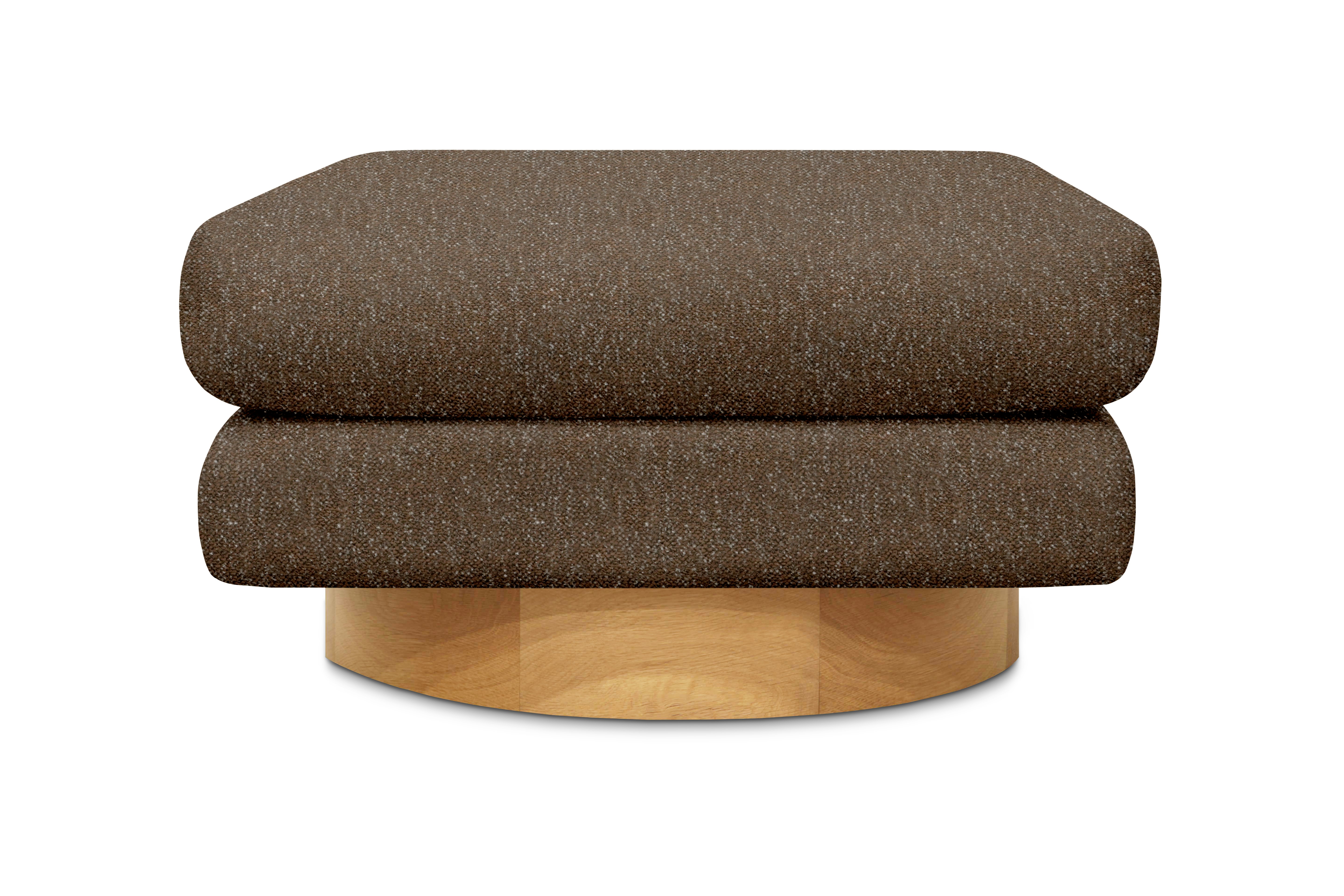 Mesa Ottoman - Novato,  Chocolate,  Oak