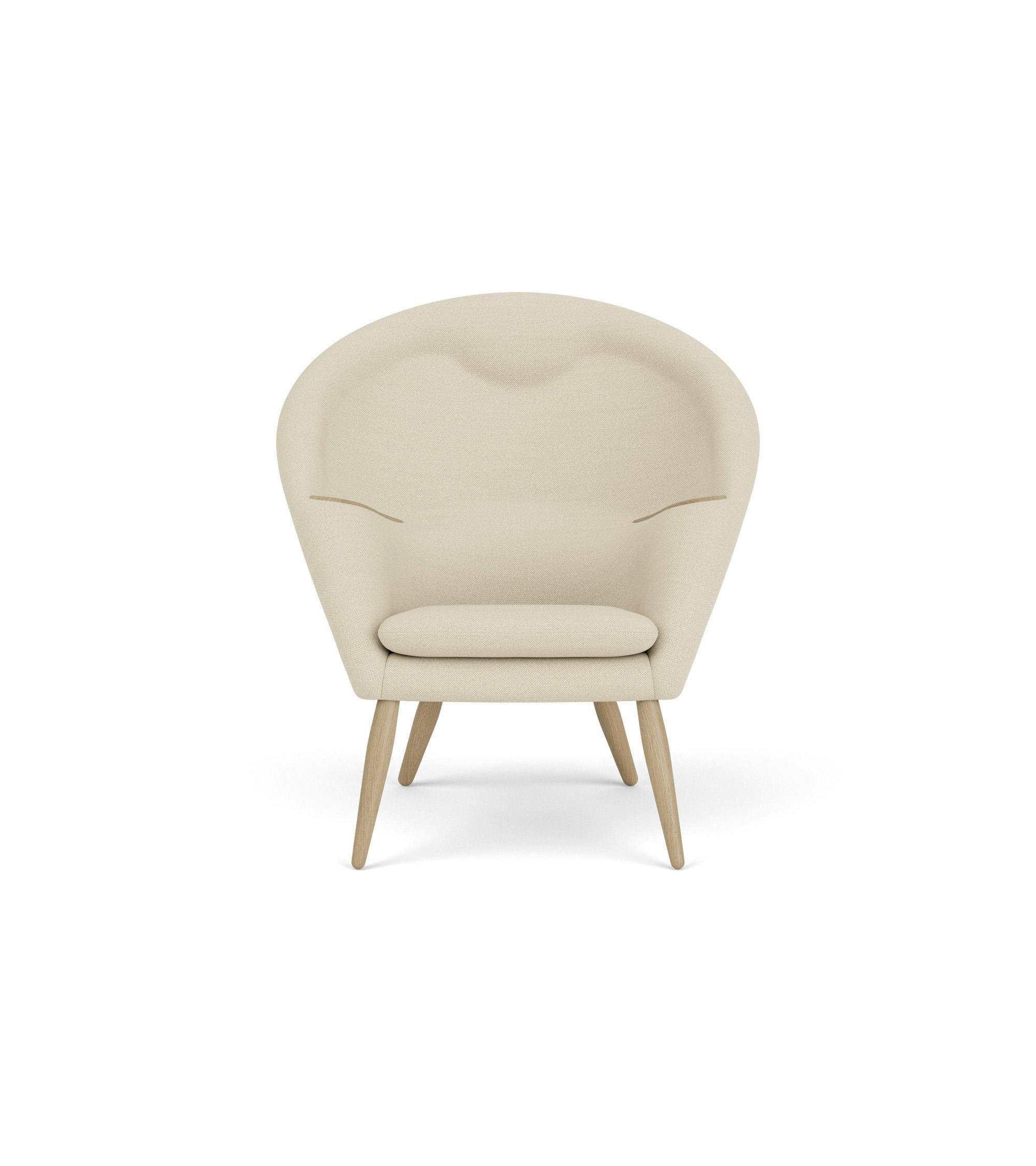 Oda Lounge Chair in Natural Oak,  Hallingdal 65,  Light Beige