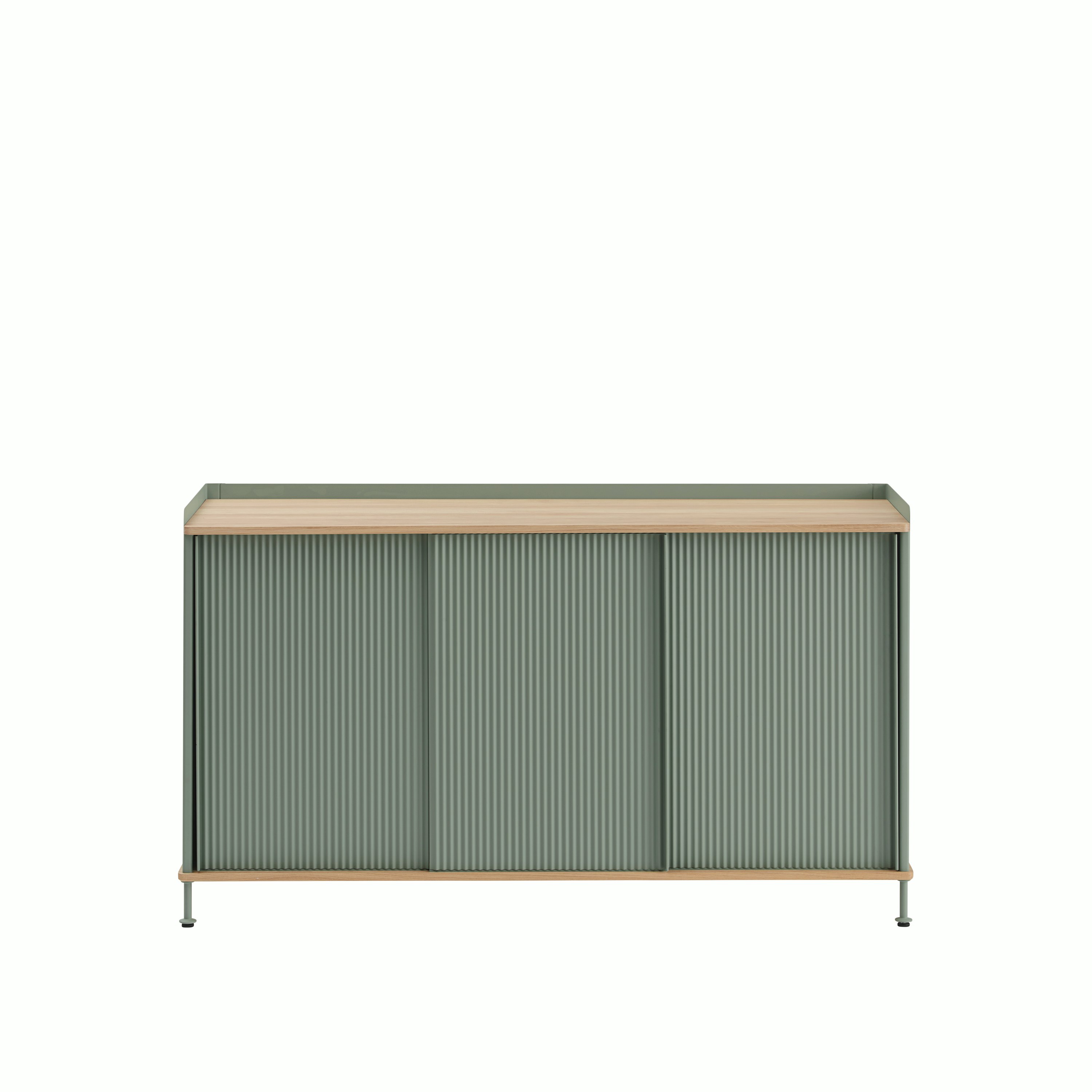 Enfold sideboard 148x45 h85 oak dusty green front