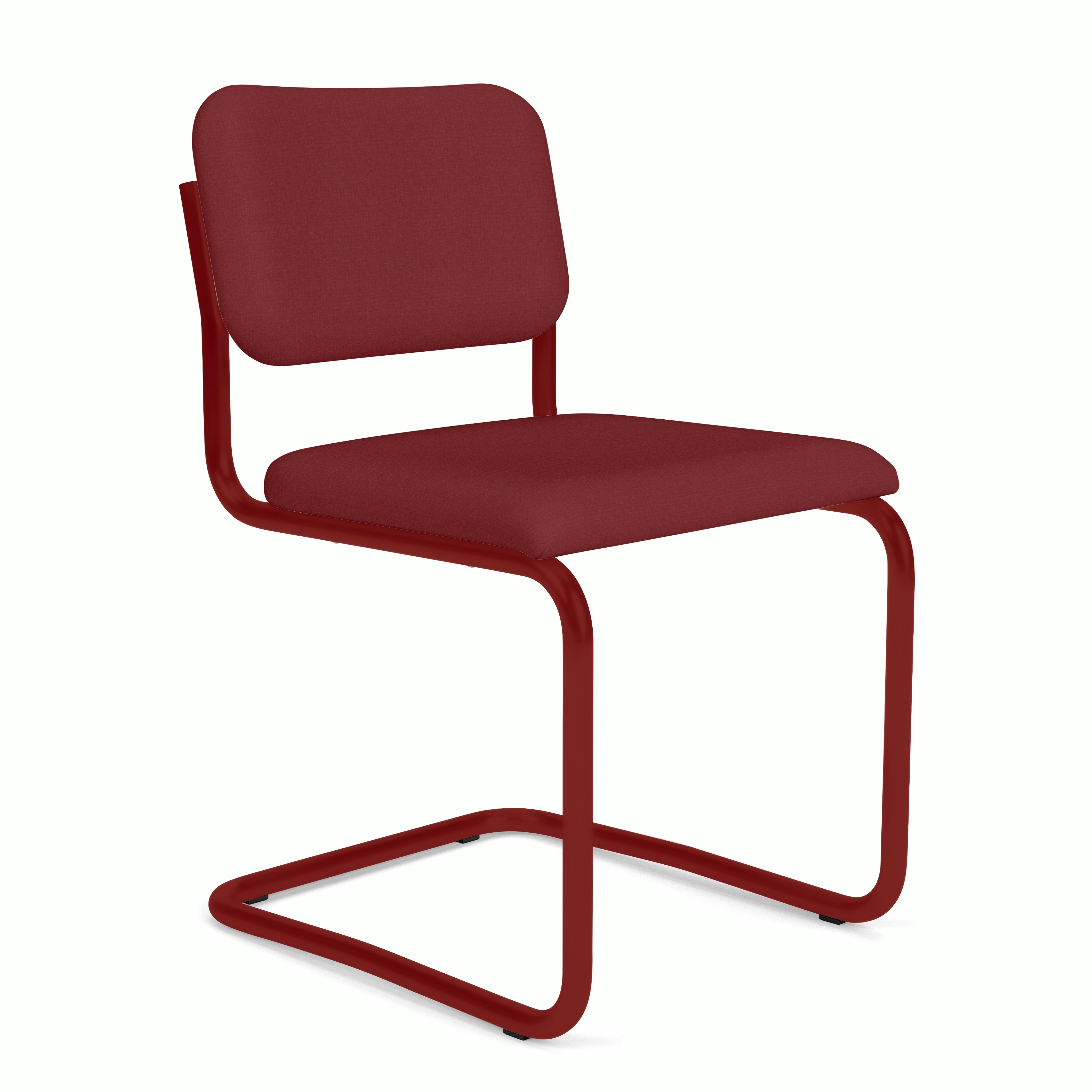 Cesca Upholstered Chair - Side Chair ,  Fully upholstered,   topos,  sangria,  red frame