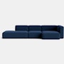 Mags Wide Sectional Chaise, Right