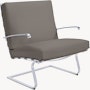 Tugendhat Chair in Acqua Leather,  Aquitania with belting in Acqua Leather,  Aquitania and chrome frame