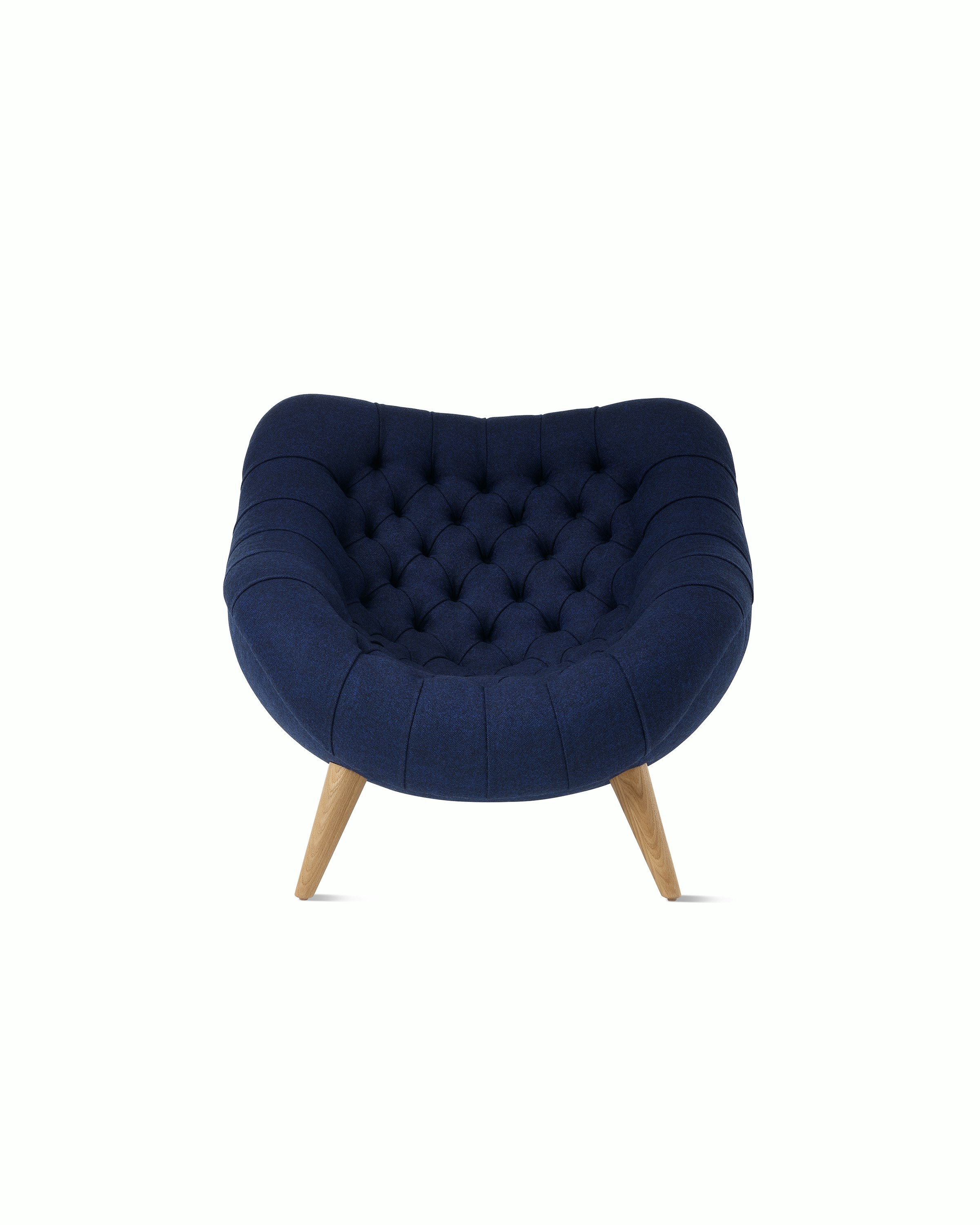 Rohde Easy Chair in blue front view.