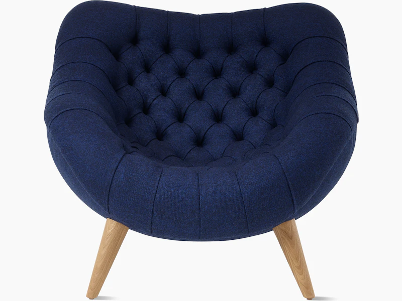 Rohde Easy Chair in blue front view.
