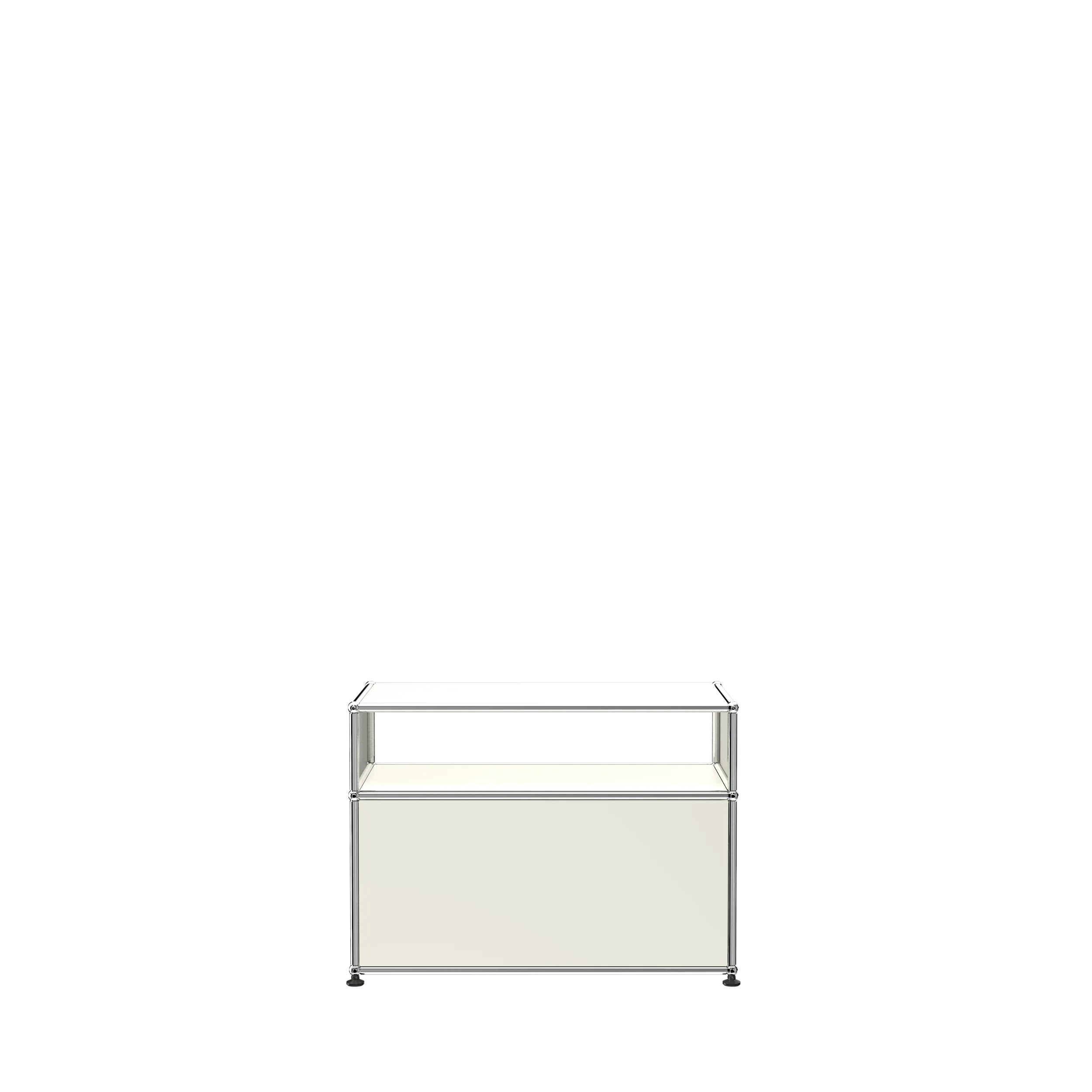 USM Side Table with door in White