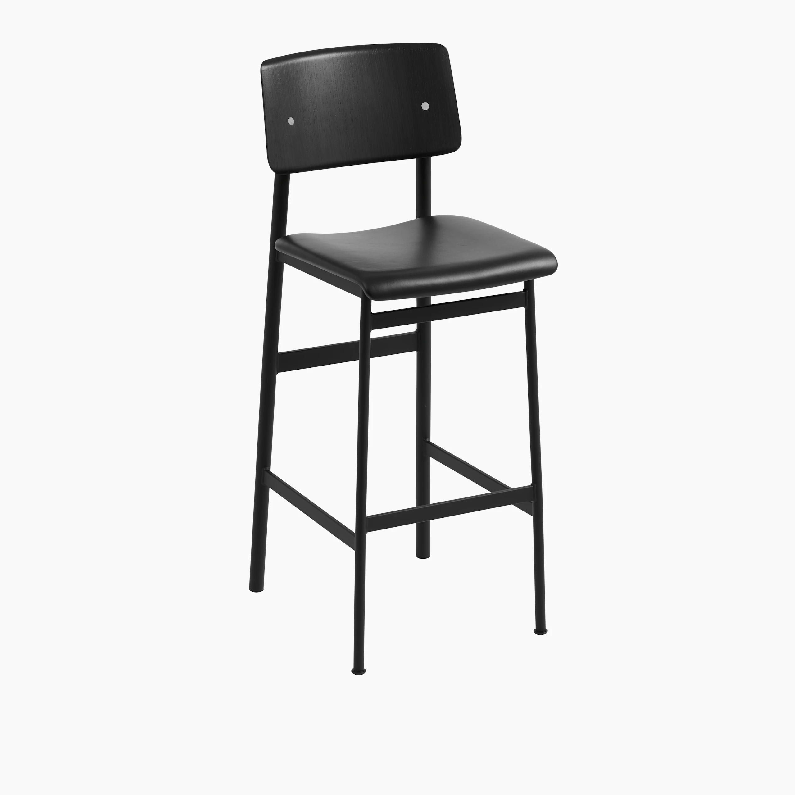 Loft bar stool 75 black black refine leather black