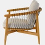 Crosshatch Outdoor Lounge Chair, profile view.