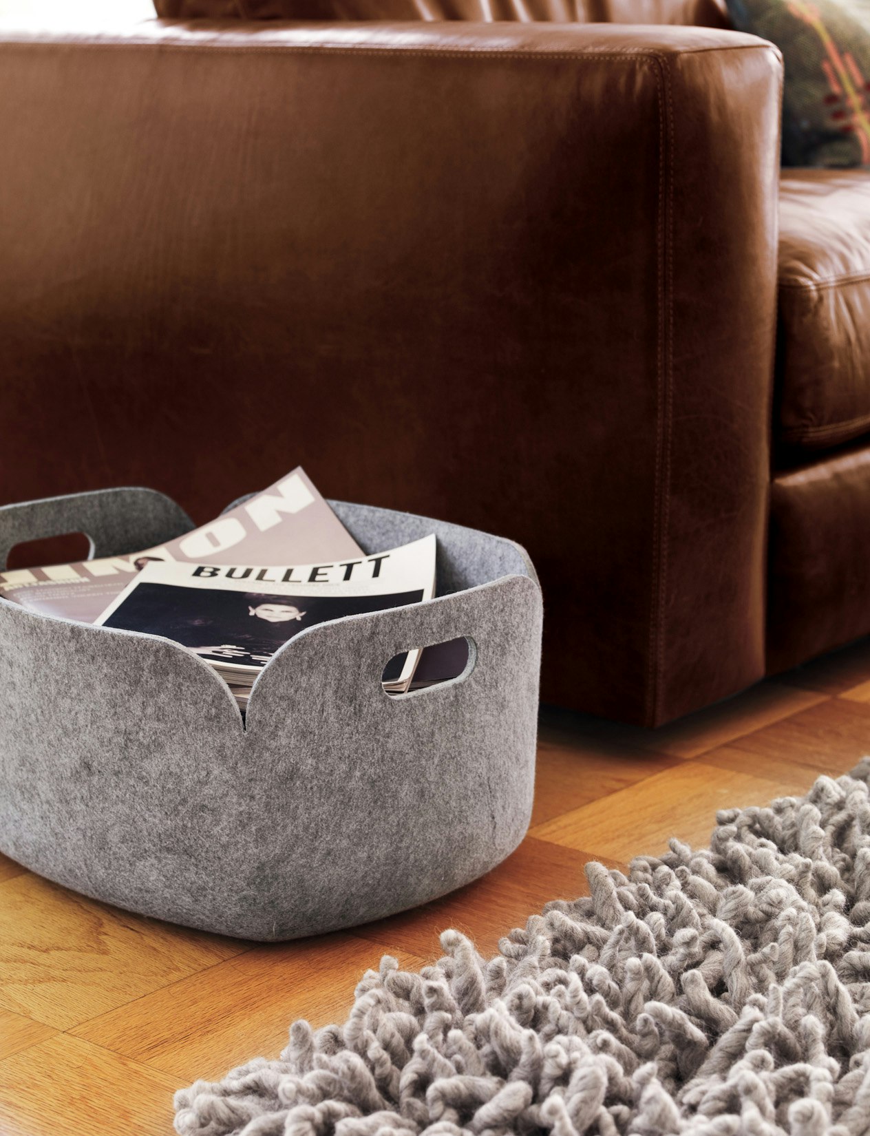 Restore Basket in a living room setting