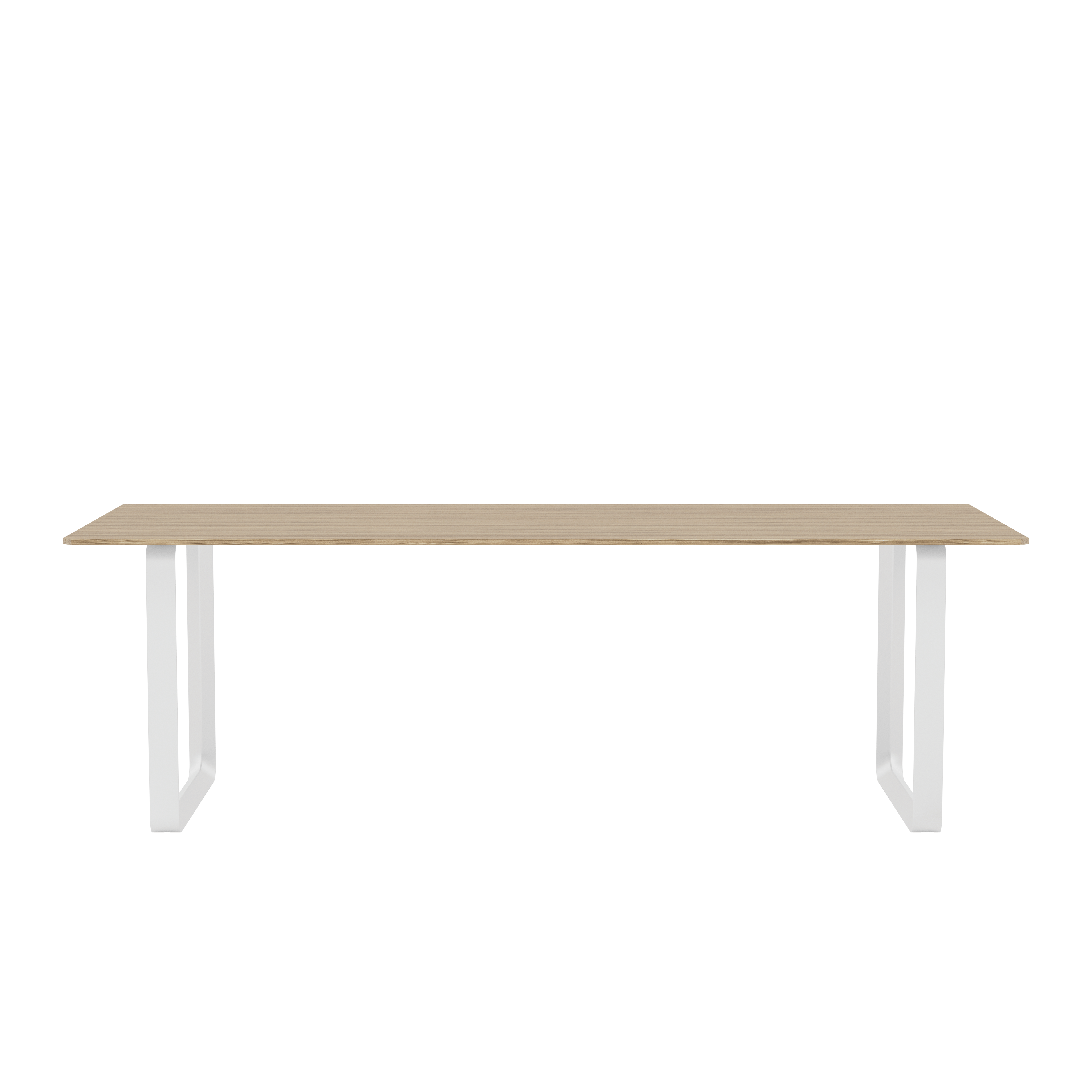 70/70 Table - 89" x 35"",  Solid Oak/White"