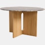 Androgyne Dining Table,  grey-galaxy,  oak