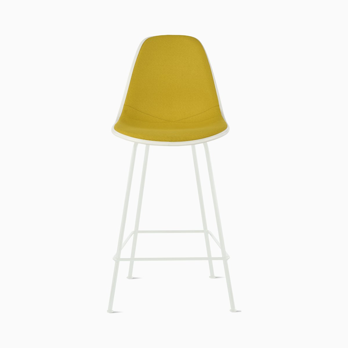 Eames Upholstered Molded Plastic Stool Eames Upholstered Molded Plastic Stool