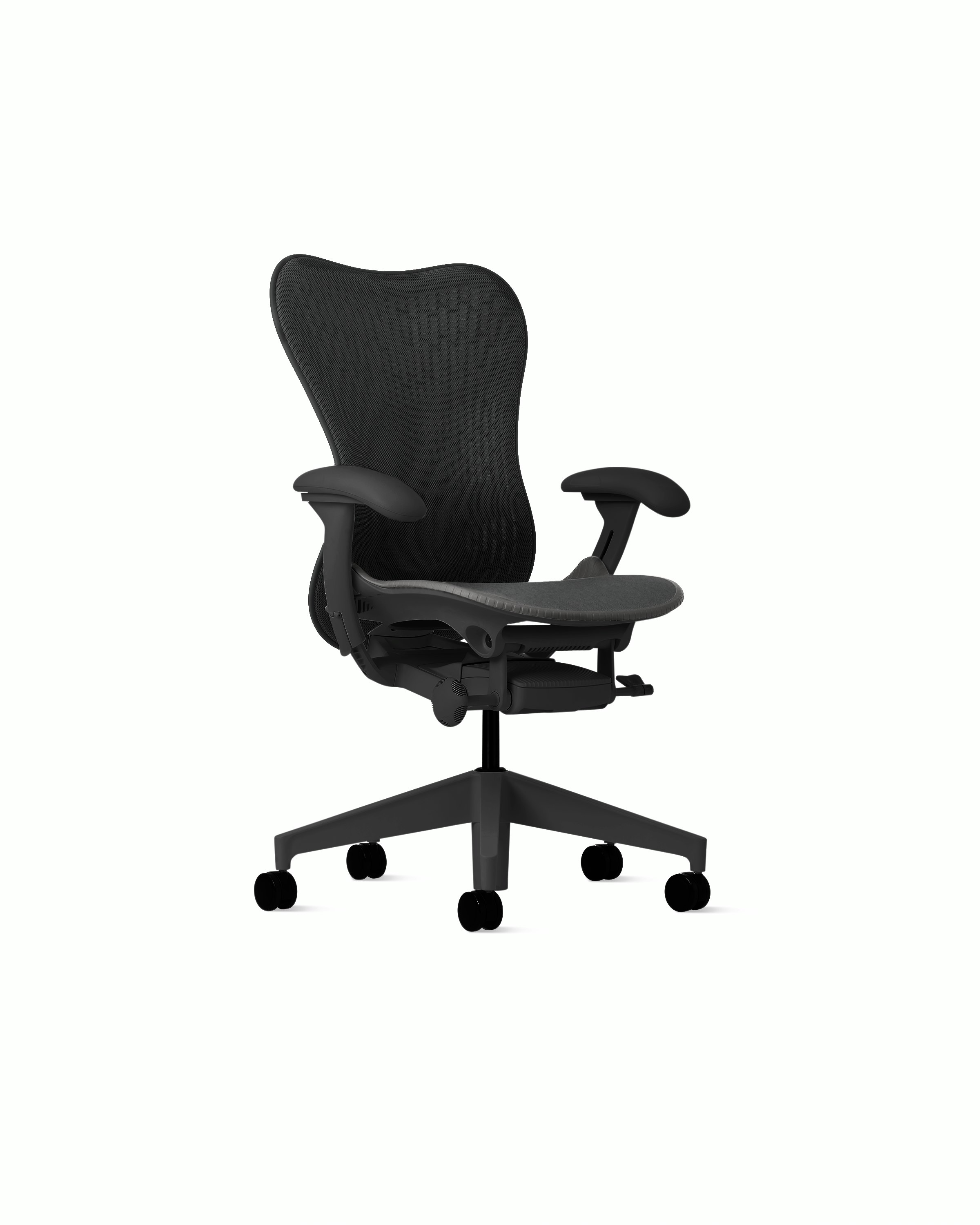 Mirra 2Chair in Graphite with Graphite Butterfly Suspension and Fixed Seat