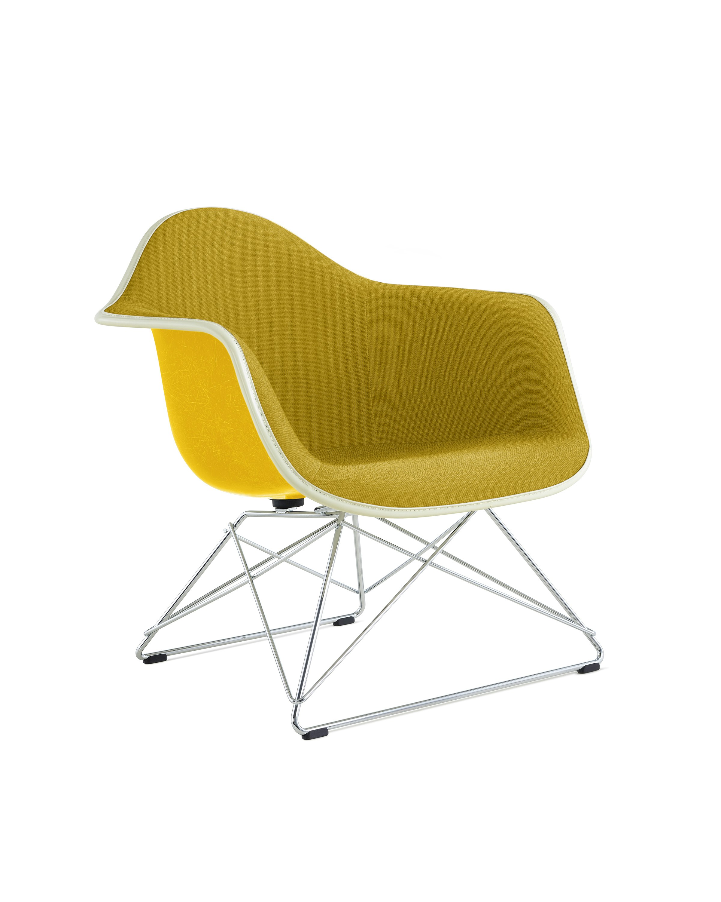 Eames Uph Molded Fiberglass Low Wire Base Armchair (LAR) Herman