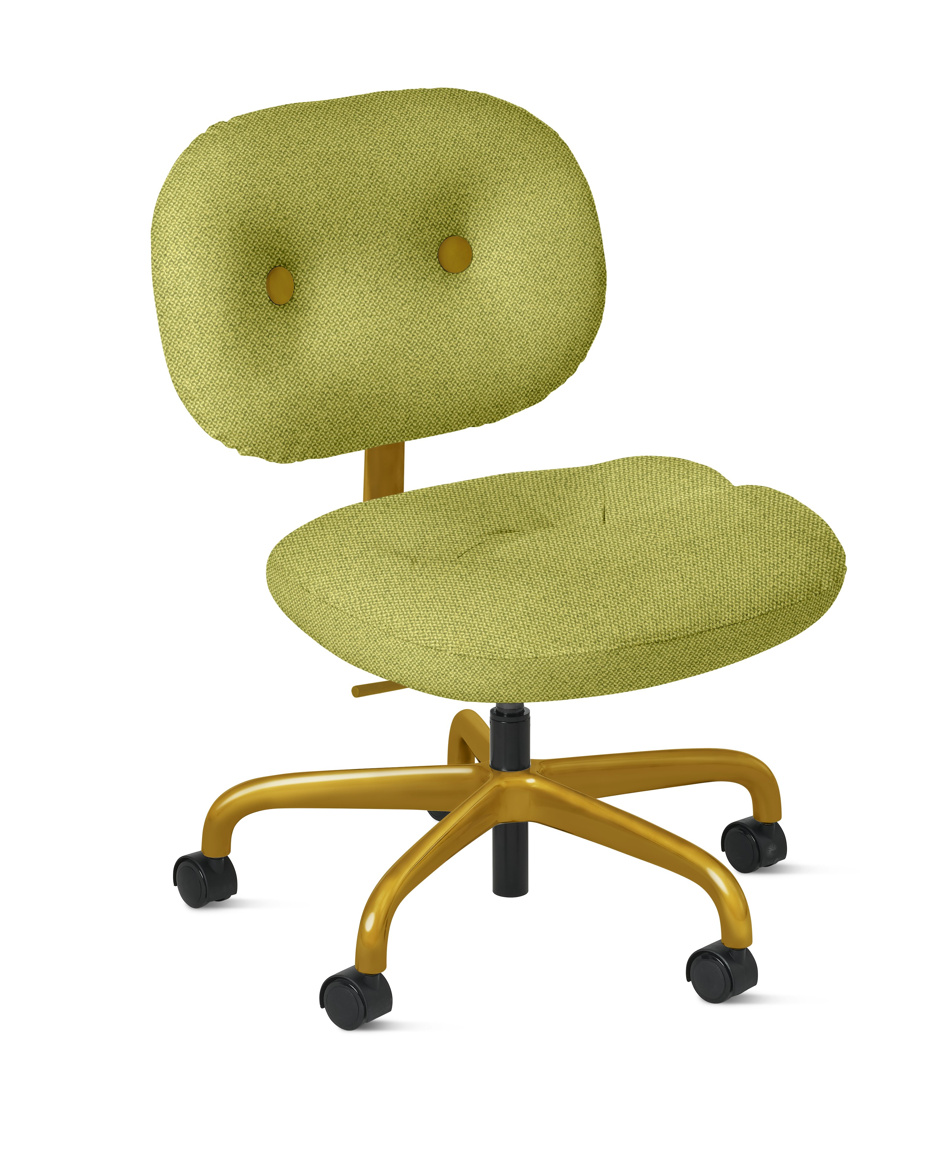 Morrison Hannah Task Chair - Without Arms,  Hourglass,  Spring,  Saffron,  Soft Caster FSC Certified