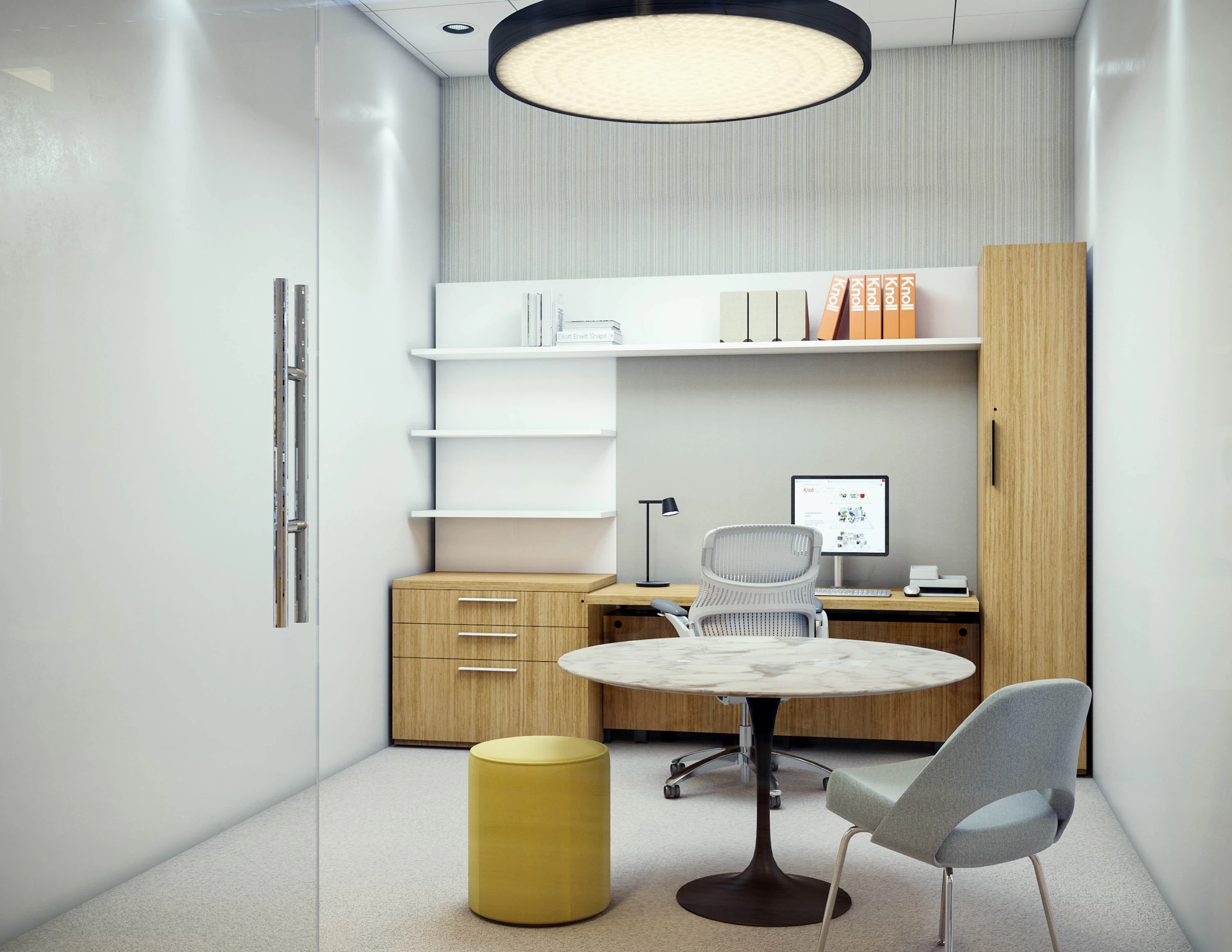 Reff profiles workwall l-shelves height-adjustable table wardrobe generation by knoll work chair task chair saarinen dining table saarinen desk saarinen executive chair rockwell unscripted upholstered seat muuto tip desktop lamp