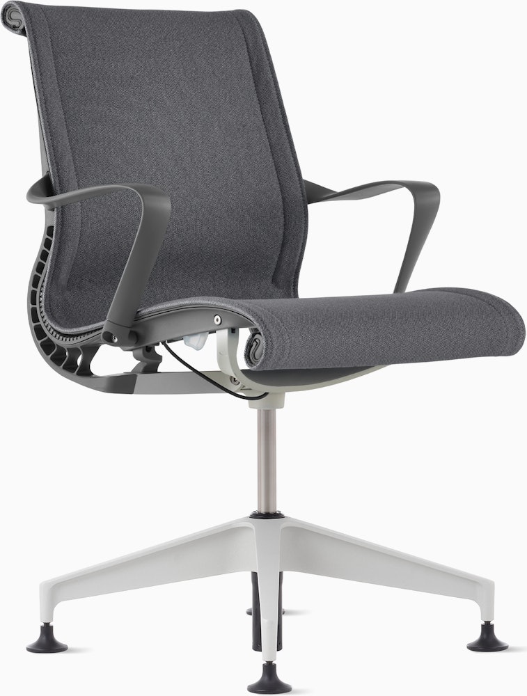 Setu Side Chair in Meld Knight with silver alloy base