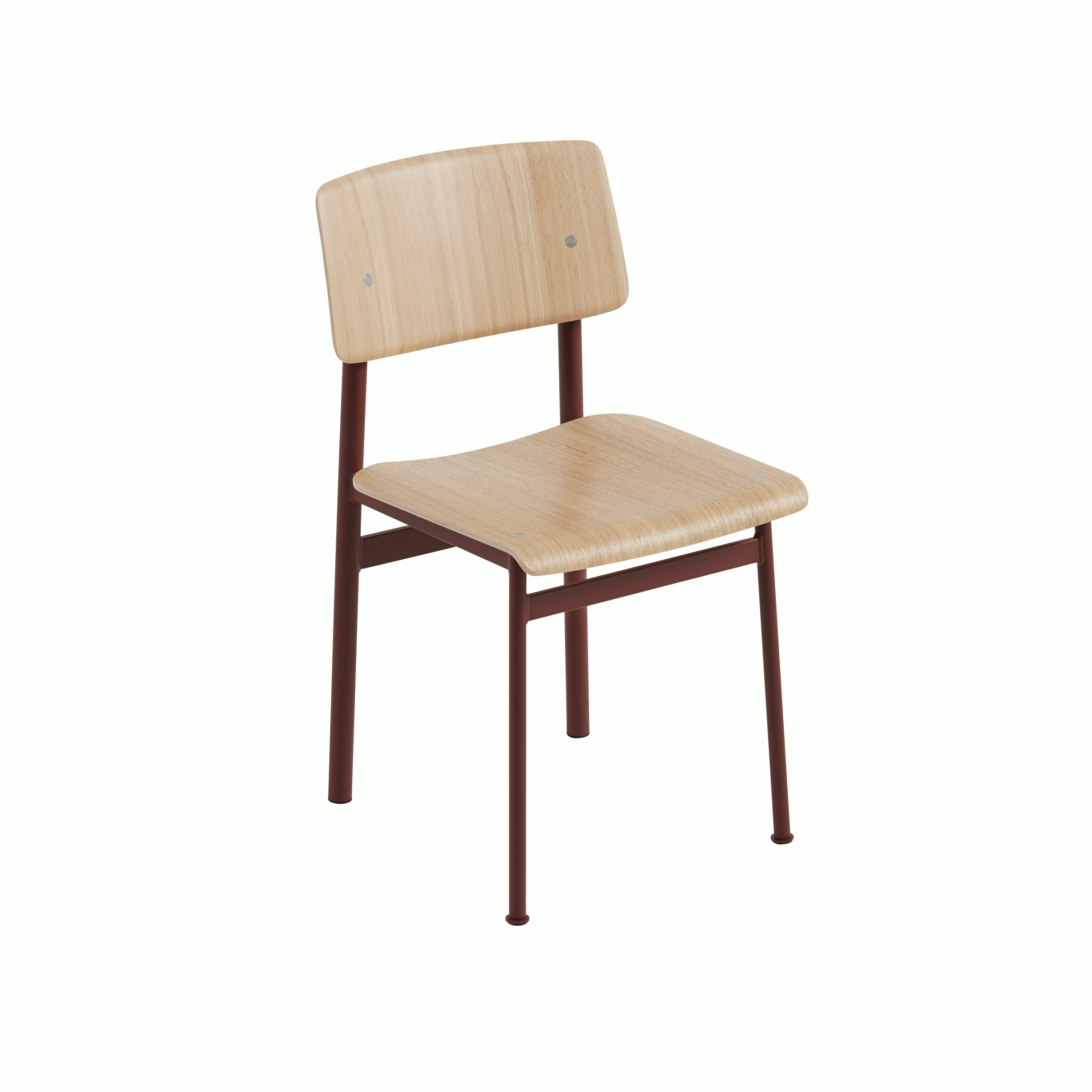 Loft chair deep red oak