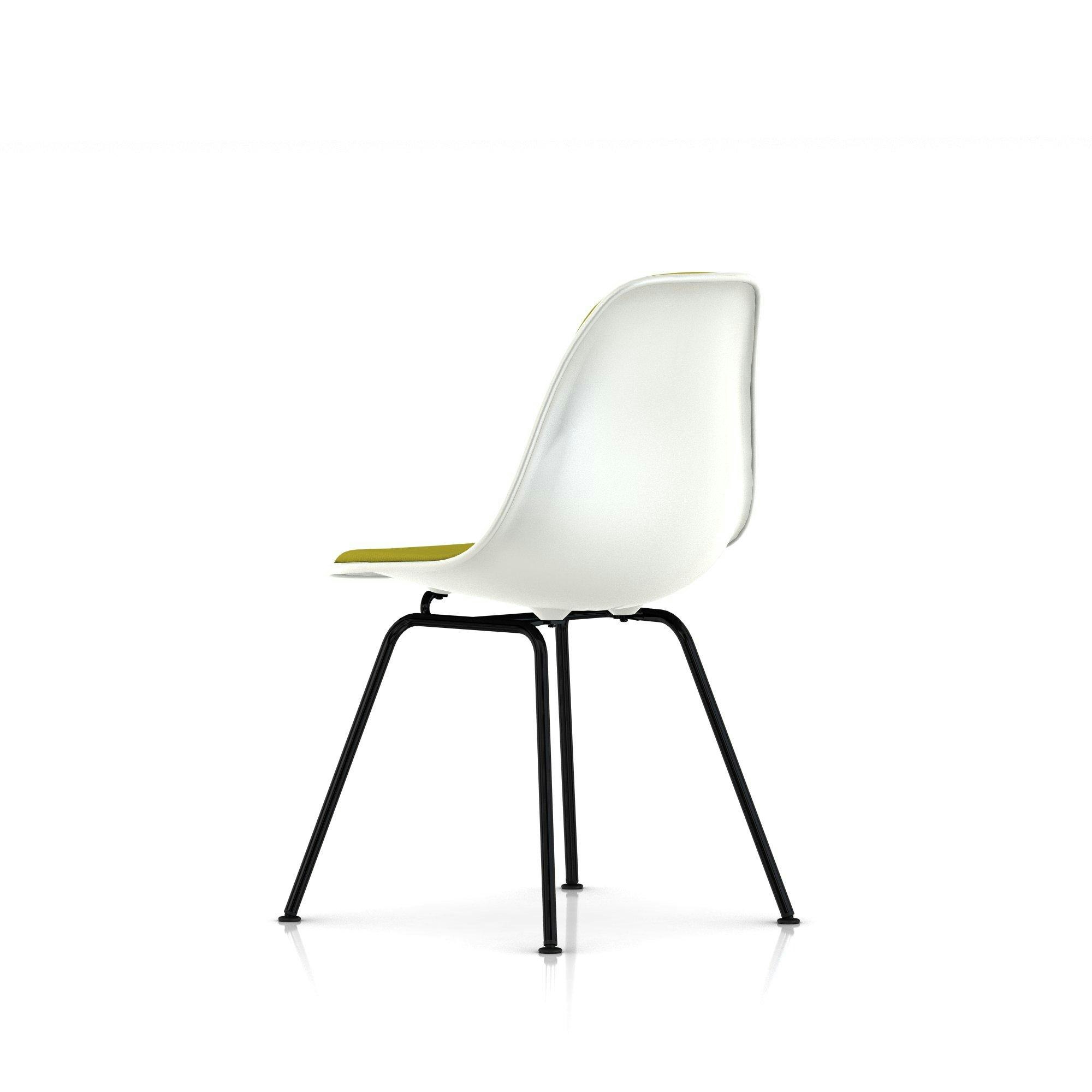 Eames Upholstered Molded Plastic Side Chair - 4-Leg Base