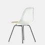 Eames Upholstered Molded Plastic Side Chair - 4-Leg Base