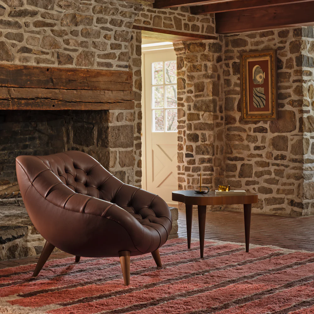 Brick Wool Moroccan Rug