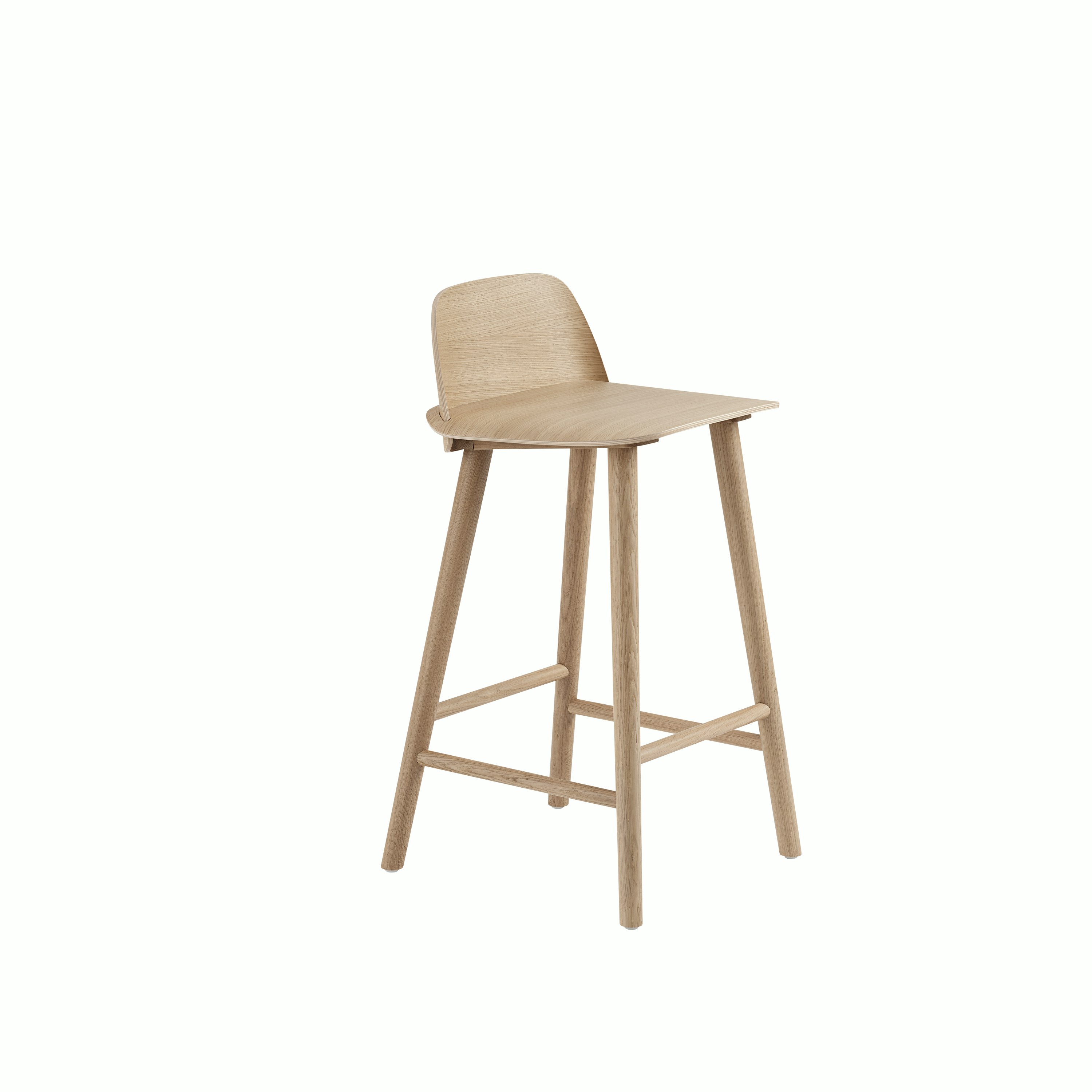 Nerd bar stool h65cm oak Muuto 5000x5000 hi res