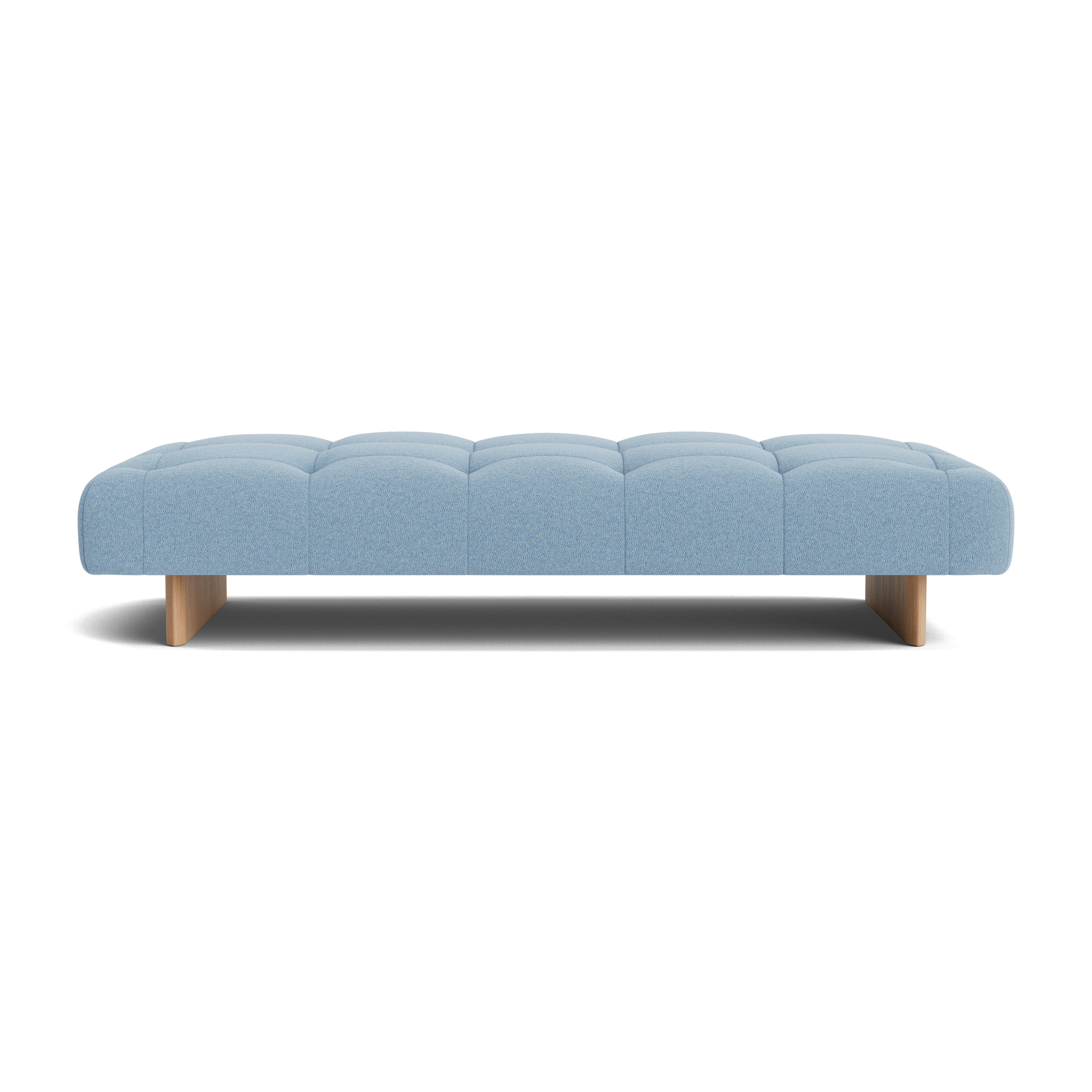 Quilton Lift Daybed - Flamiber, Ice Blue, Lacquered Oak