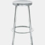 Deja Vu Stool - Counter Height in Polished Aluminum