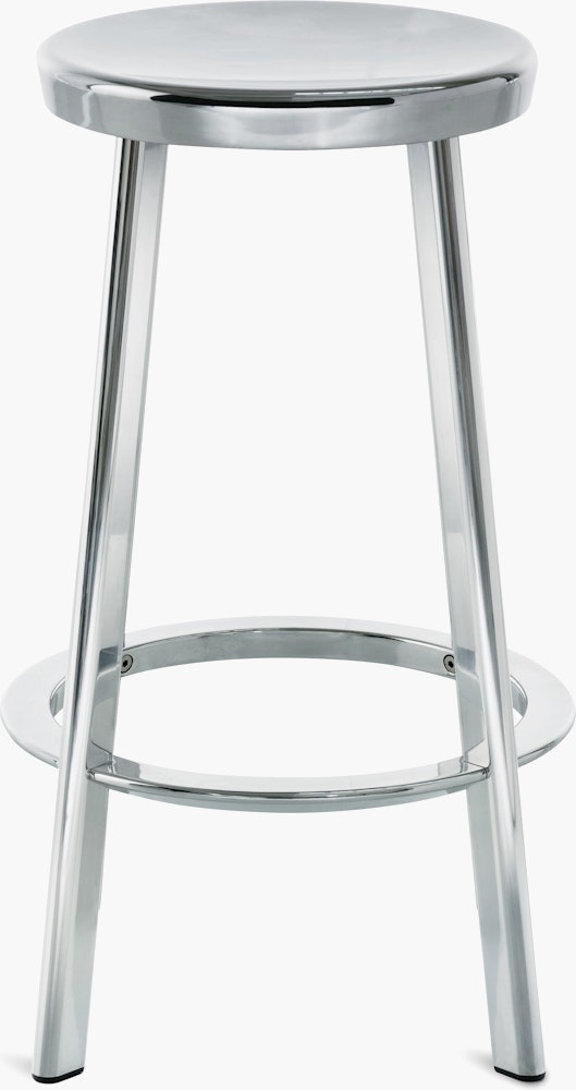 Deja Vu Stool - Counter Height in Polished Aluminum