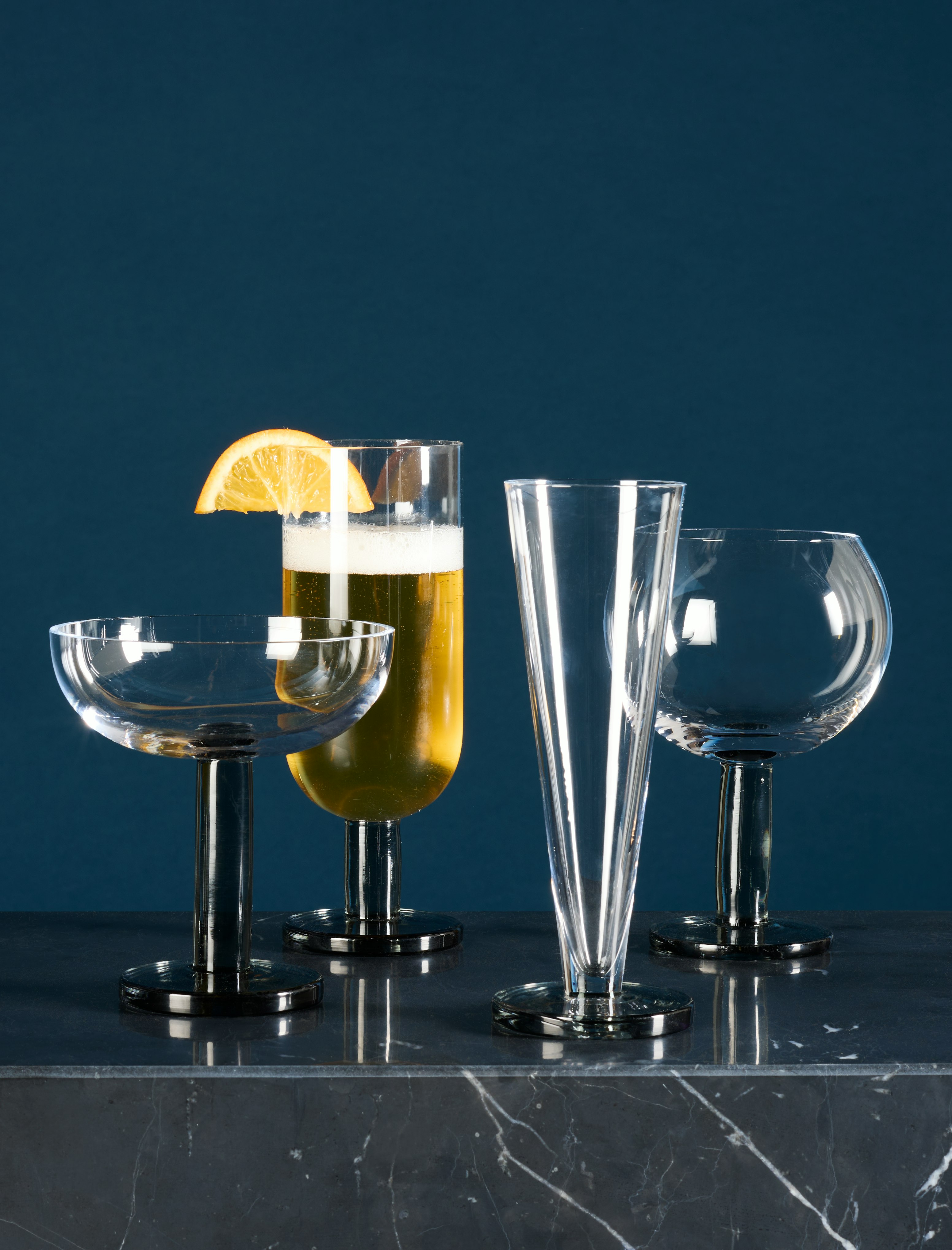 Puck Flute Glasses - Set of 2