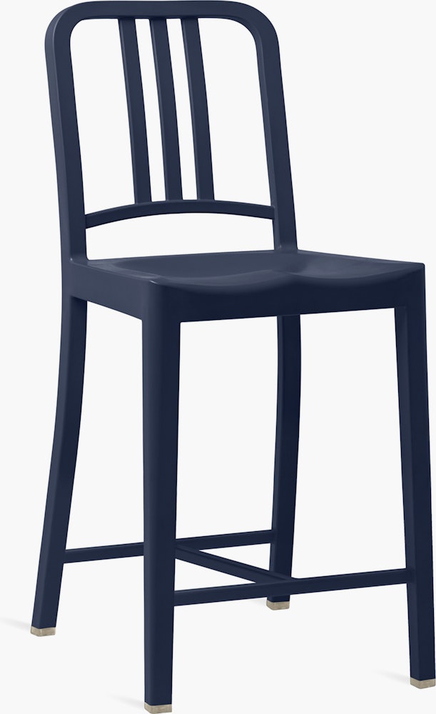 111 Navy Stool - Counter Height, Dark Blue