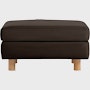 Lispenard Ottoman  in java brown leather  with 4" legs.