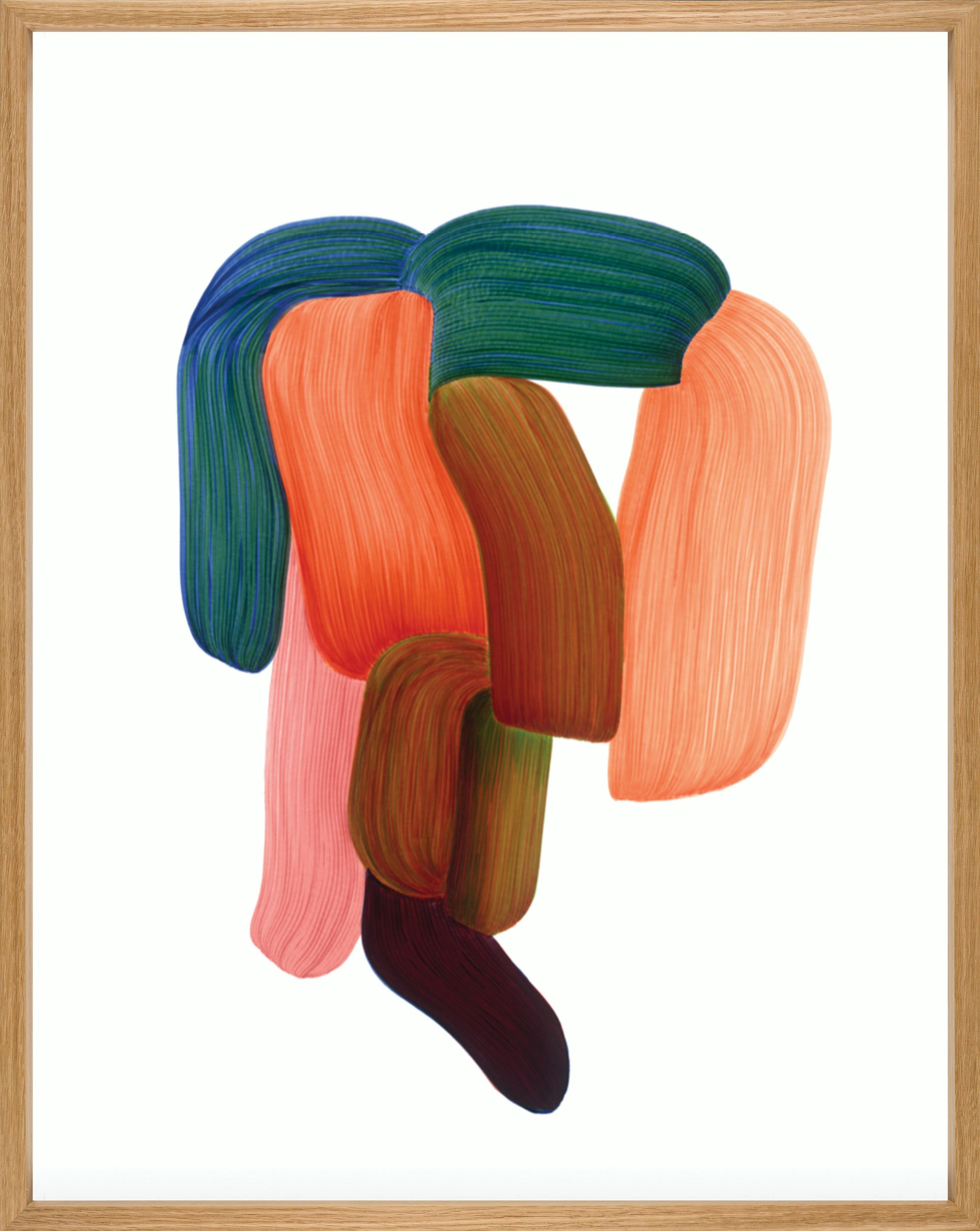 ロナン・ブルレック \"Drawing 14\" 特注フレームセット ロナンブルレック Drawing 14 (ホワイトフレーム付き) - アート